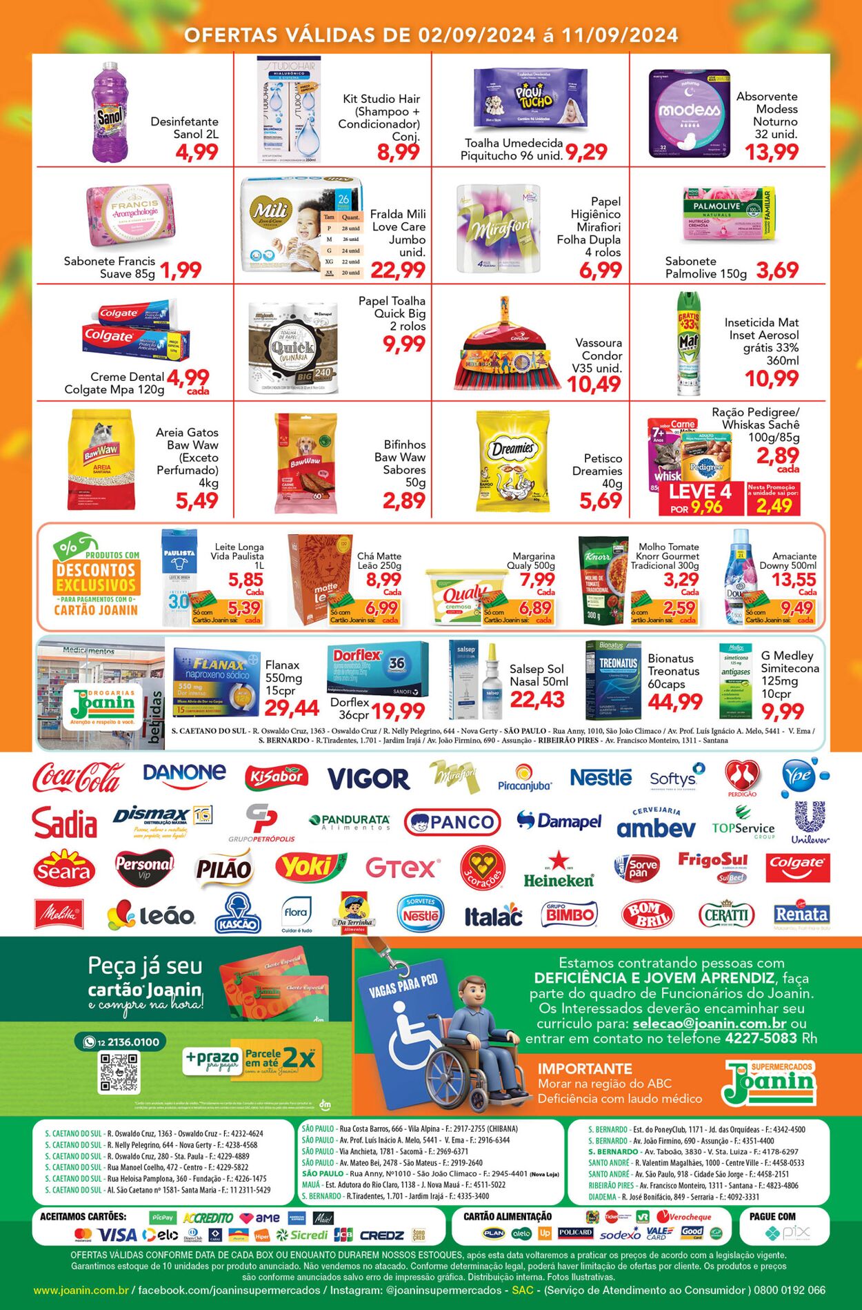 Folheto Supermercados Joanin 04.09.2024 - 12.09.2024