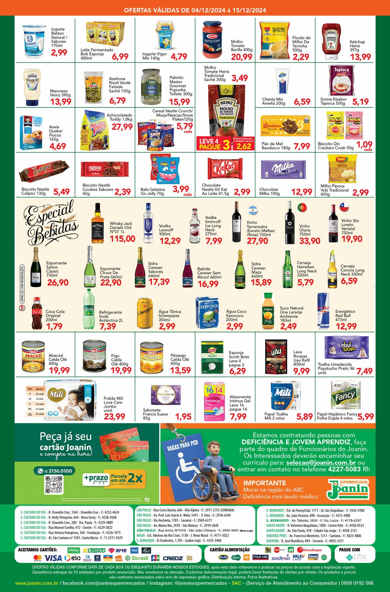 Folheto Supermercados Joanin 04.12.2024 - 15.12.2024