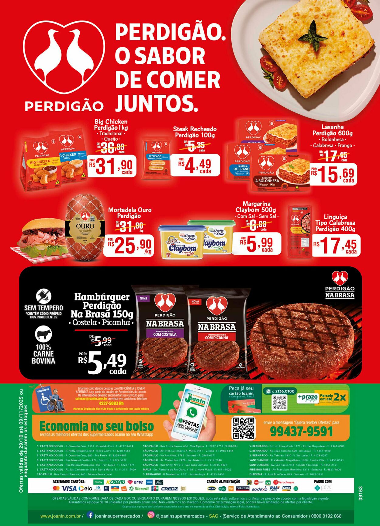 Folheto Supermercados Joanin 29.10.2025 - 09.11.2025