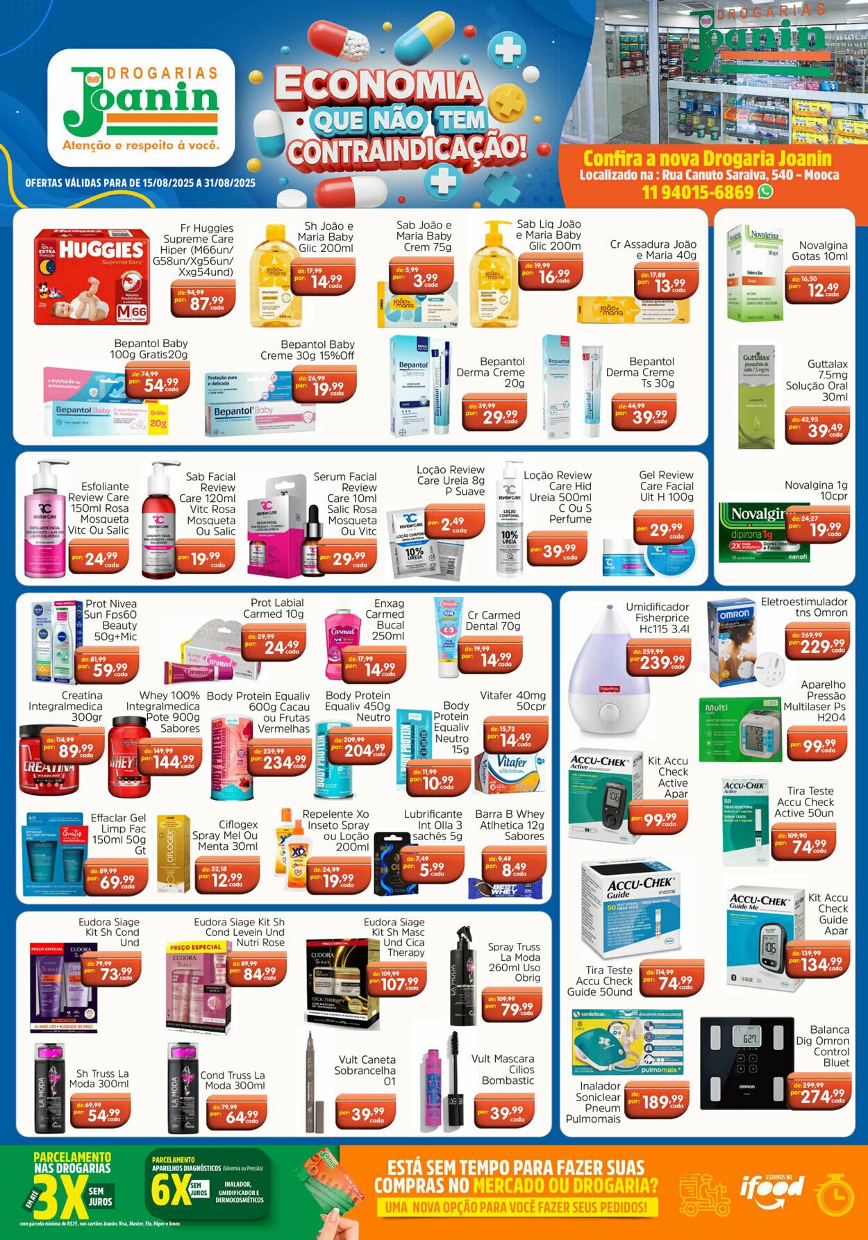 Folheto Supermercados Joanin 15.08.2025 - 31.08.2025