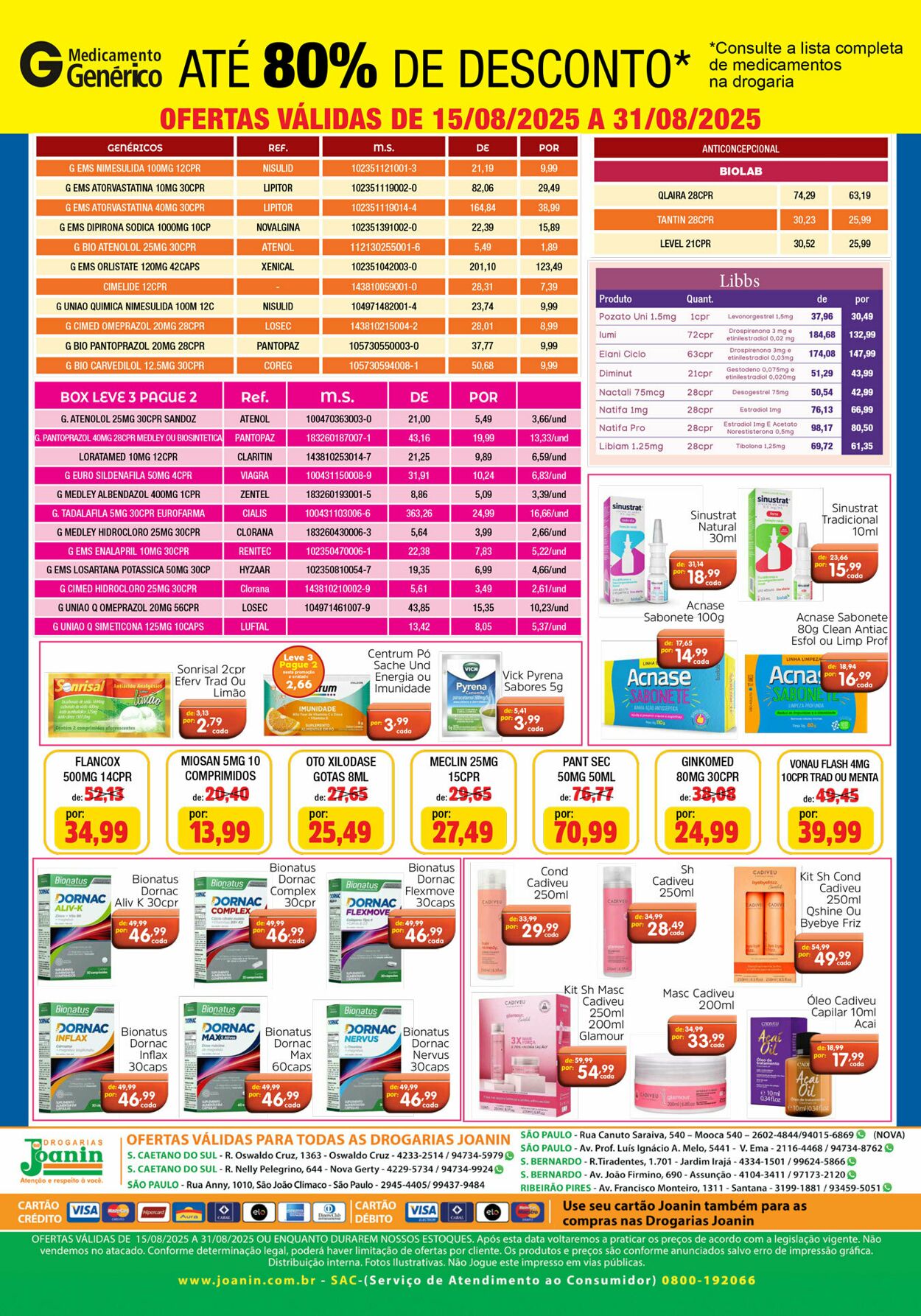 Folheto Supermercados Joanin 15.08.2025 - 31.08.2025