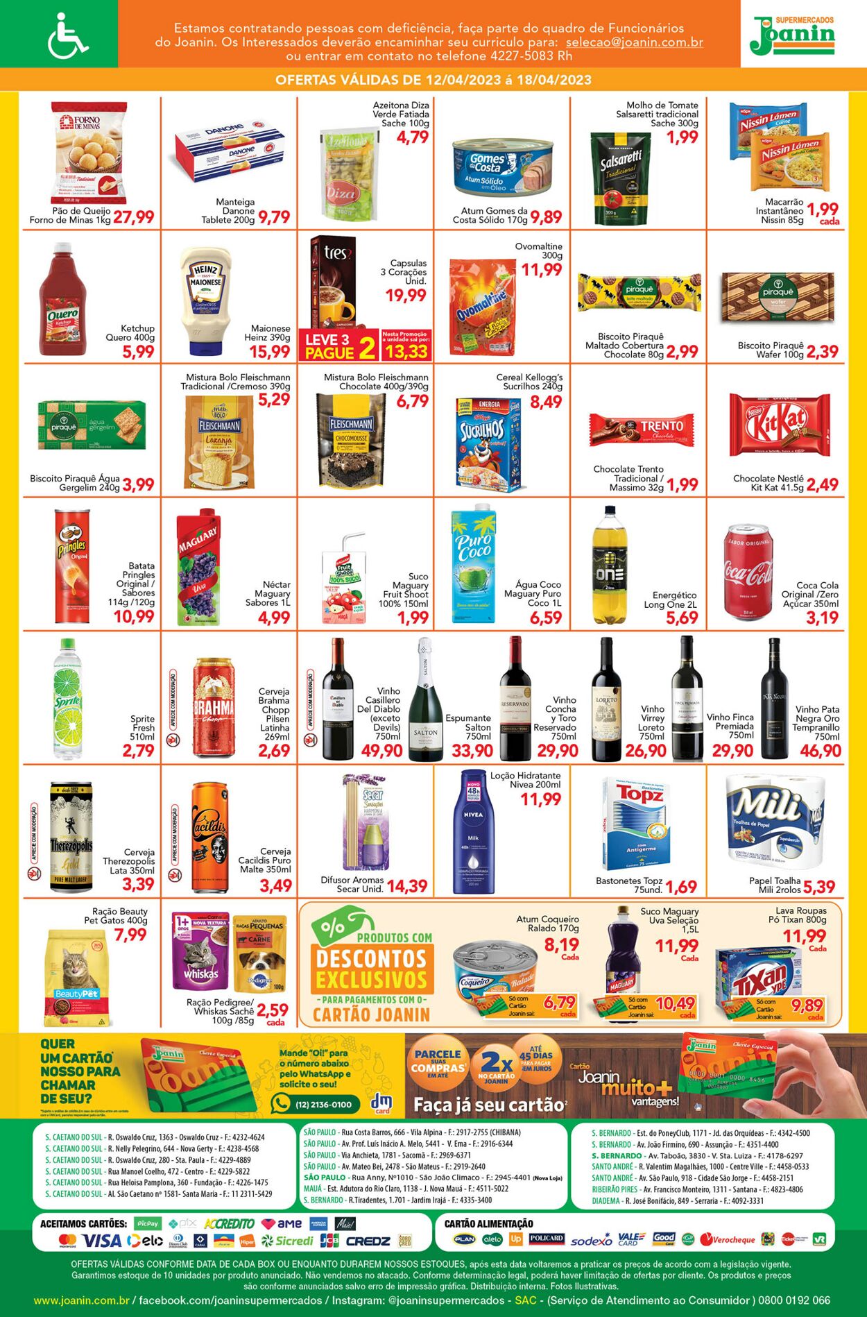 Folheto Supermercados Joanin 12.04.2023 - 18.04.2023