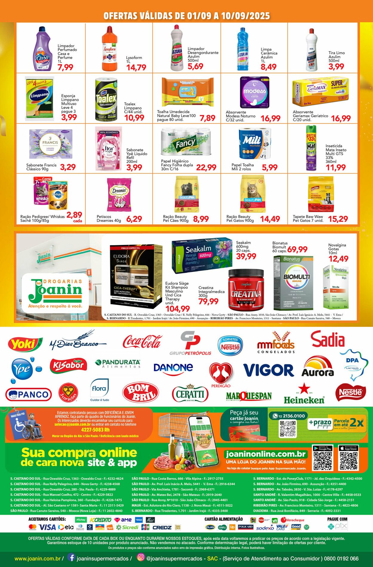 Folheto Supermercados Joanin 01.09.2025 - 15.09.2025