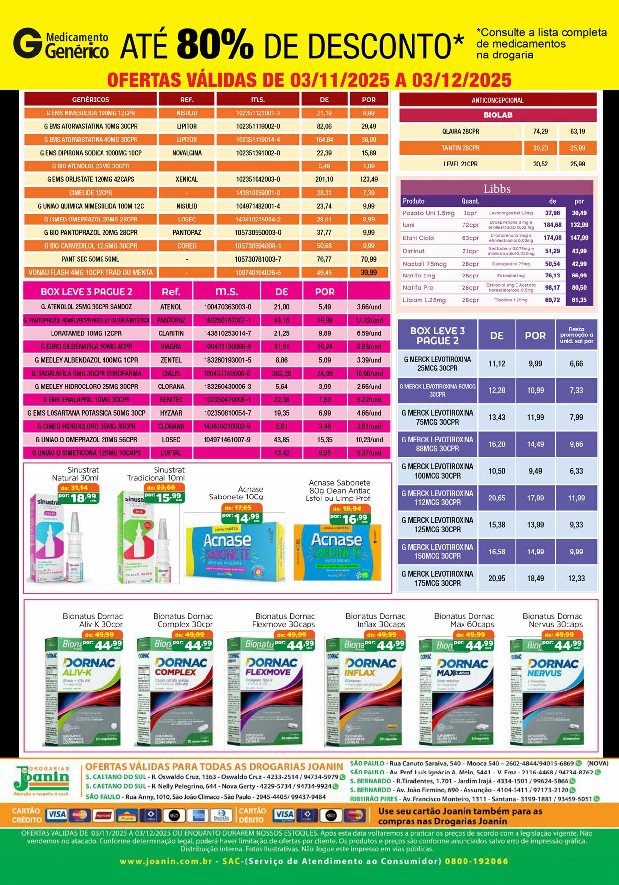 Folheto Supermercados Joanin 03.11.2025 - 03.12.2025
