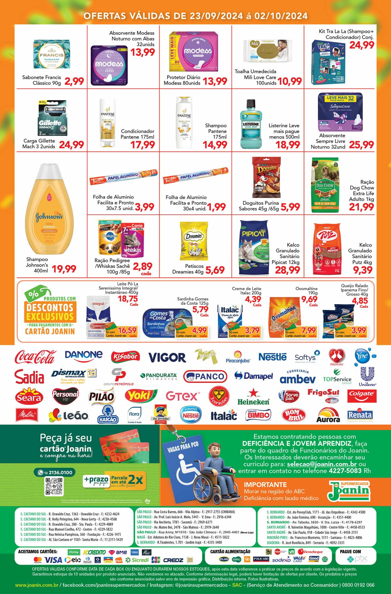 Folheto Supermercados Joanin 25.09.2024 - 03.10.2024