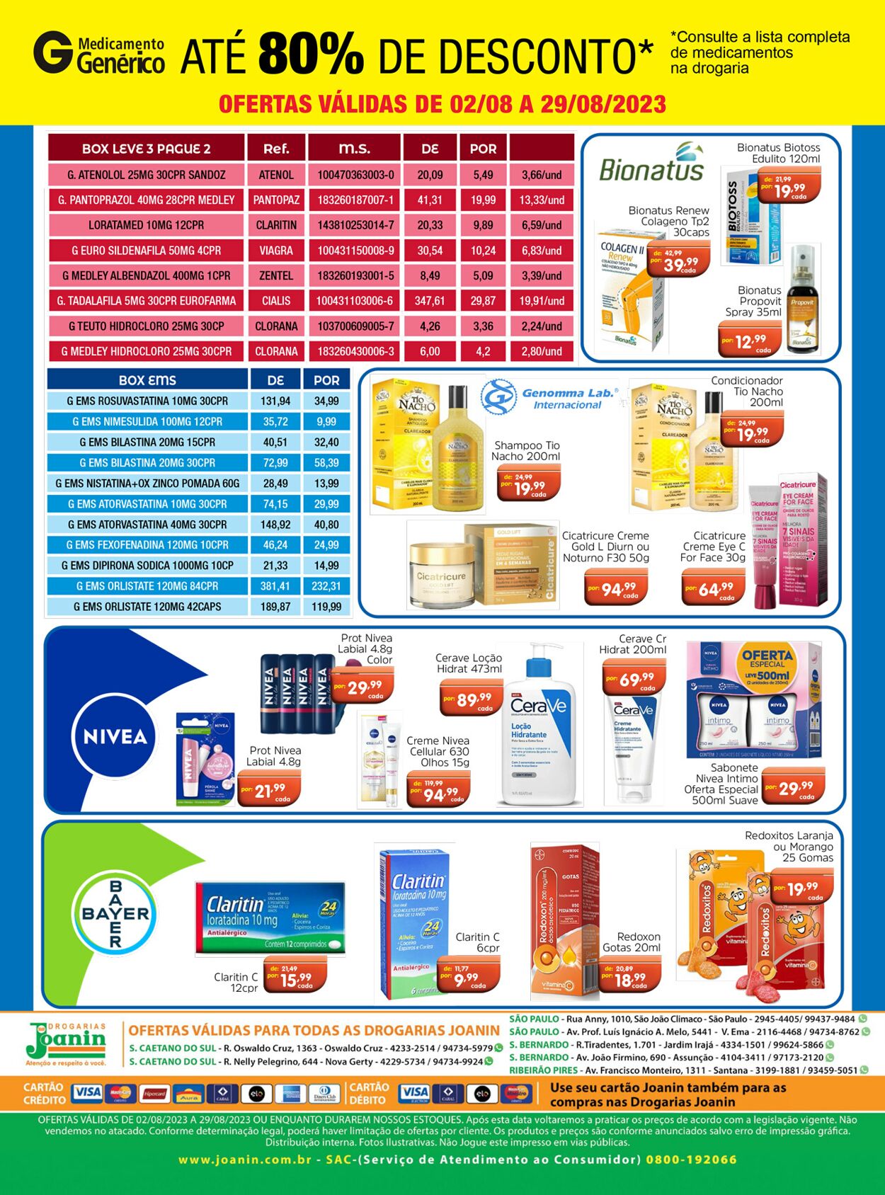 Folheto Supermercados Joanin 02.08.2023 - 29.08.2023