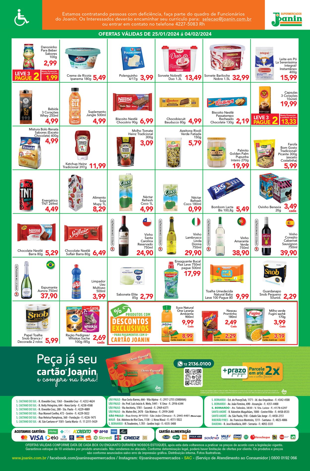 Folheto Supermercados Joanin 25.01.2024 - 04.02.2024