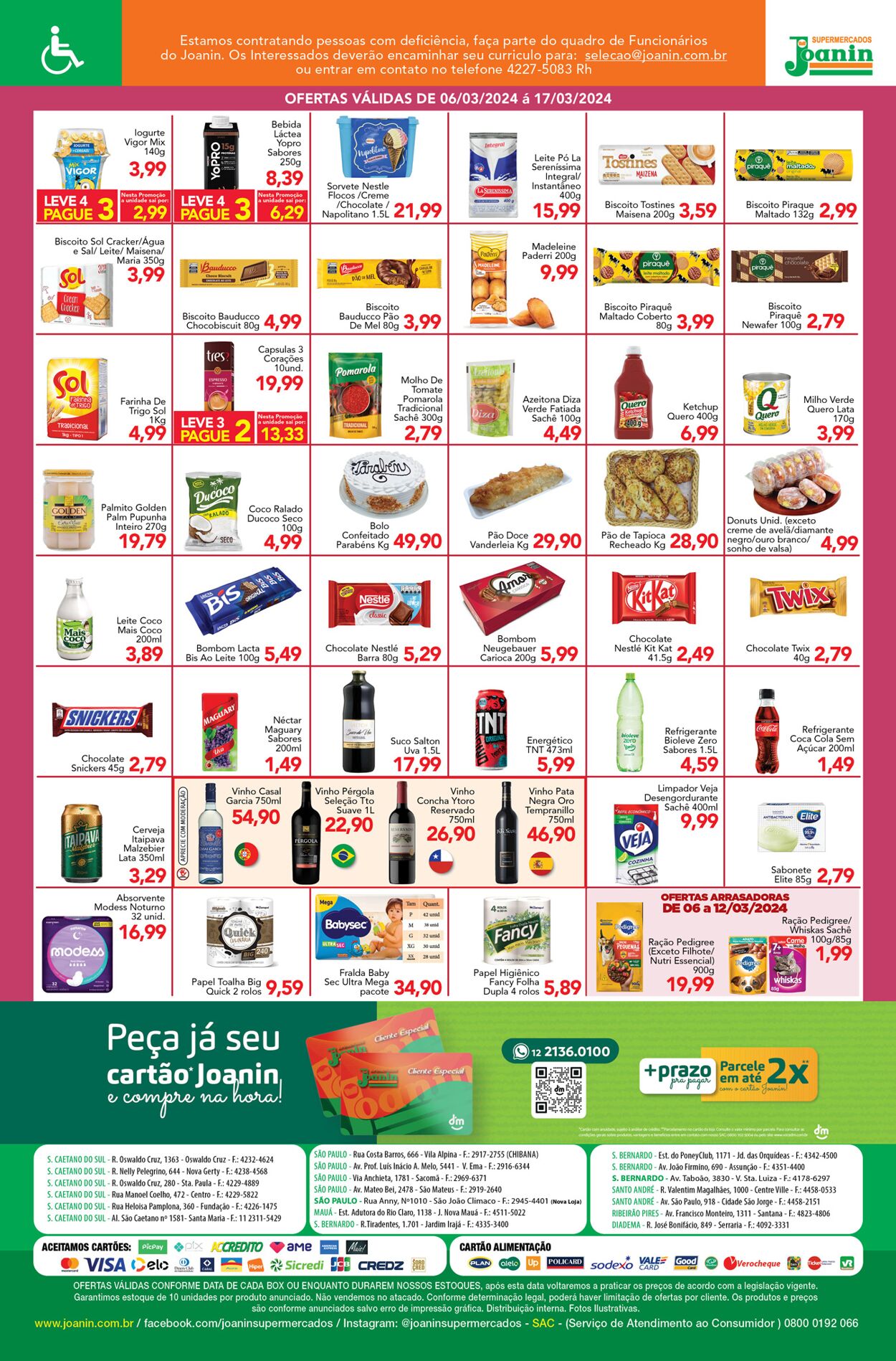 Folheto Supermercados Joanin 06.03.2024 - 17.03.2024
