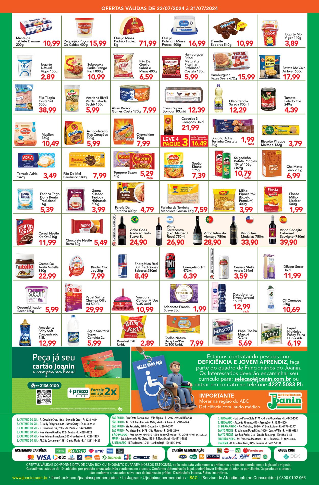 Folheto Supermercados Joanin 22.07.2024 - 31.07.2024