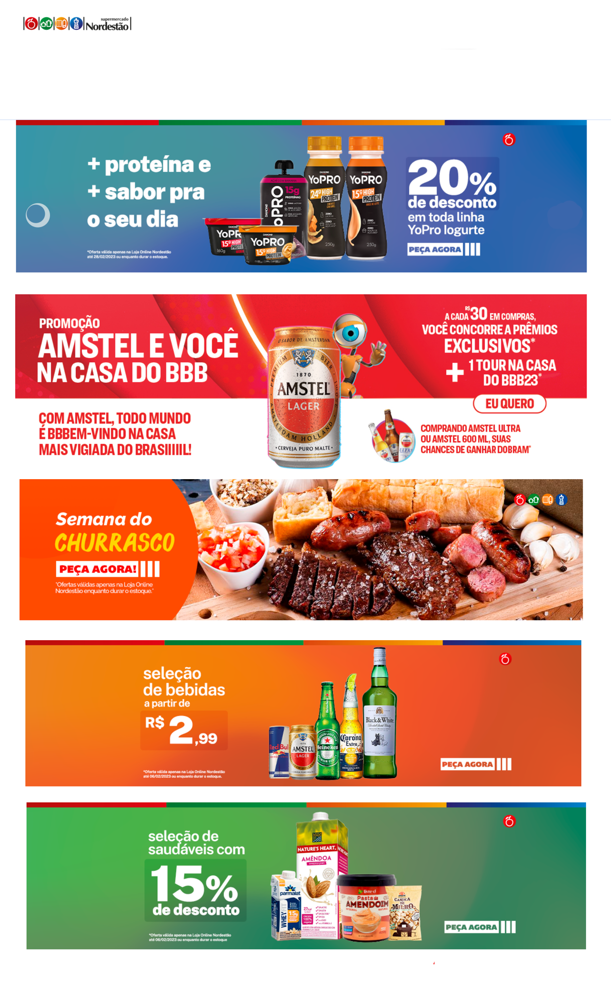 Supermercados Nordestão Folhetos promocionais