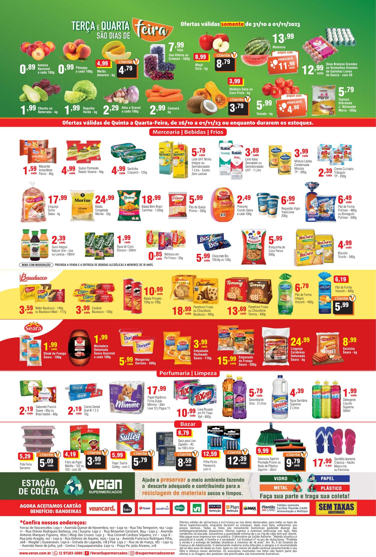 Folheto Veran Supermercados 26.10.2023 - 01.11.2023