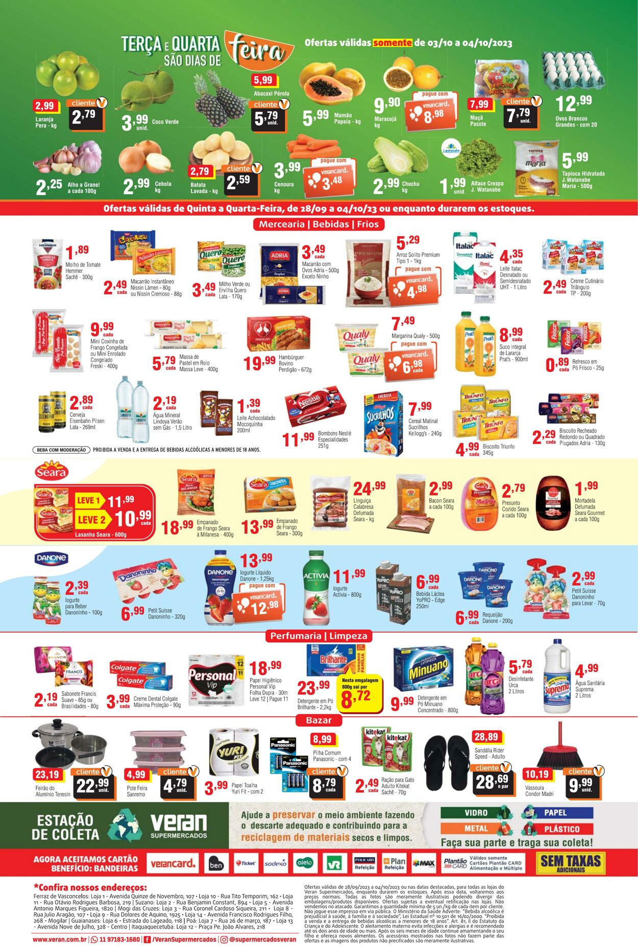 Folheto Veran Supermercados 28.09.2023 - 04.10.2023