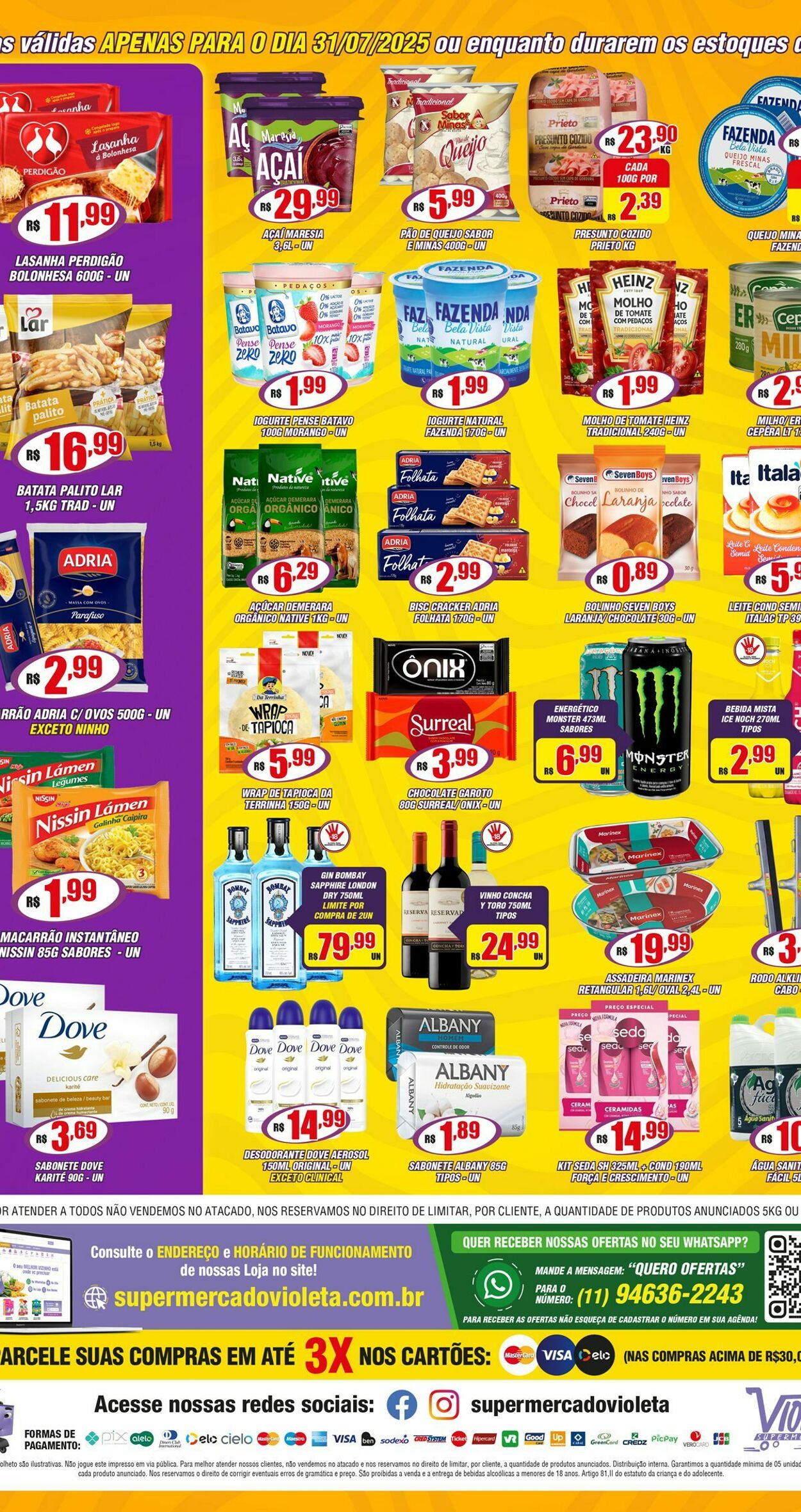 Folheto Violeta Supermercados 31.07.2025 - 31.07.2025