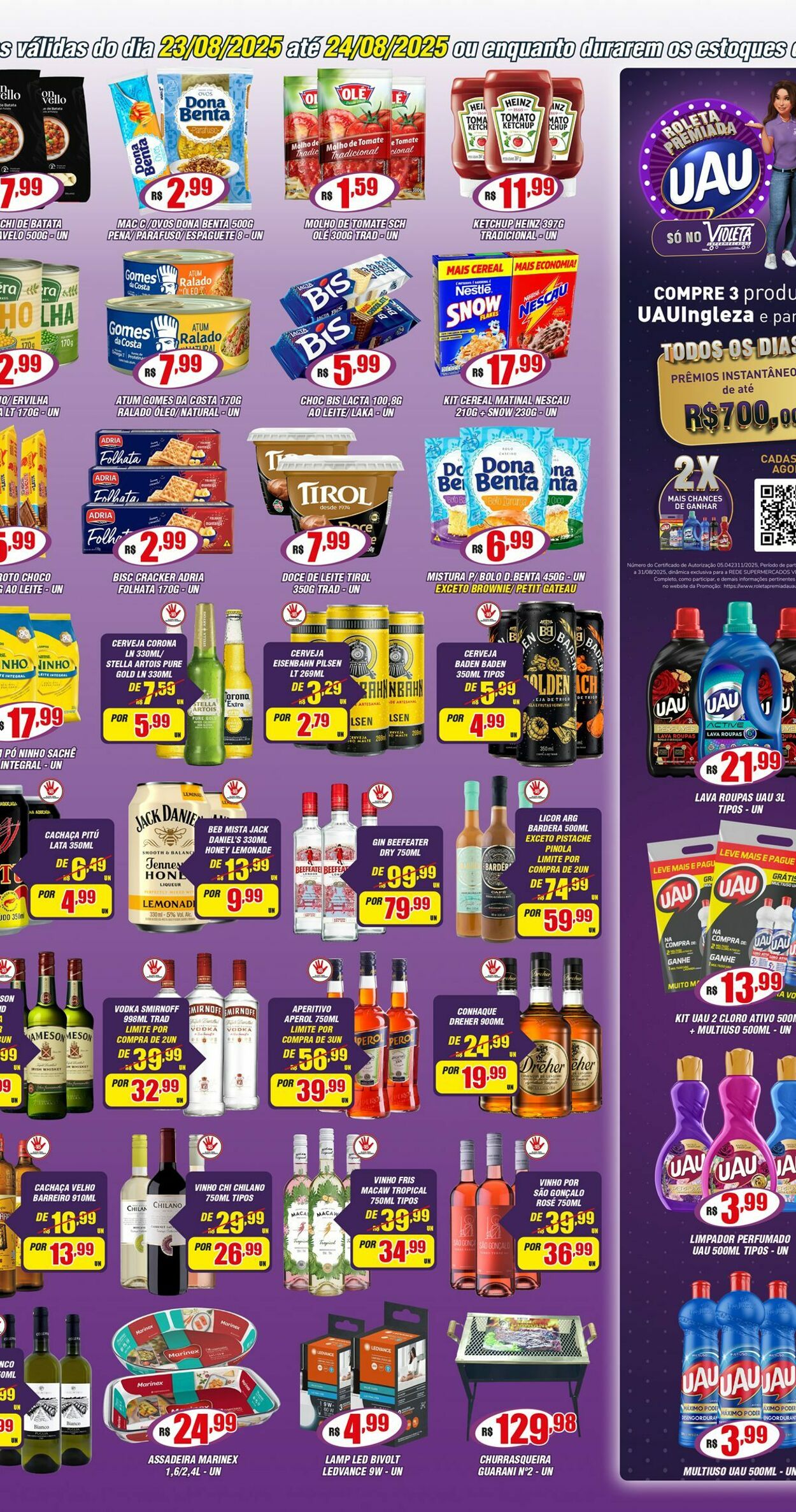 Folheto Violeta Supermercados 25.08.2025 - 25.08.2025