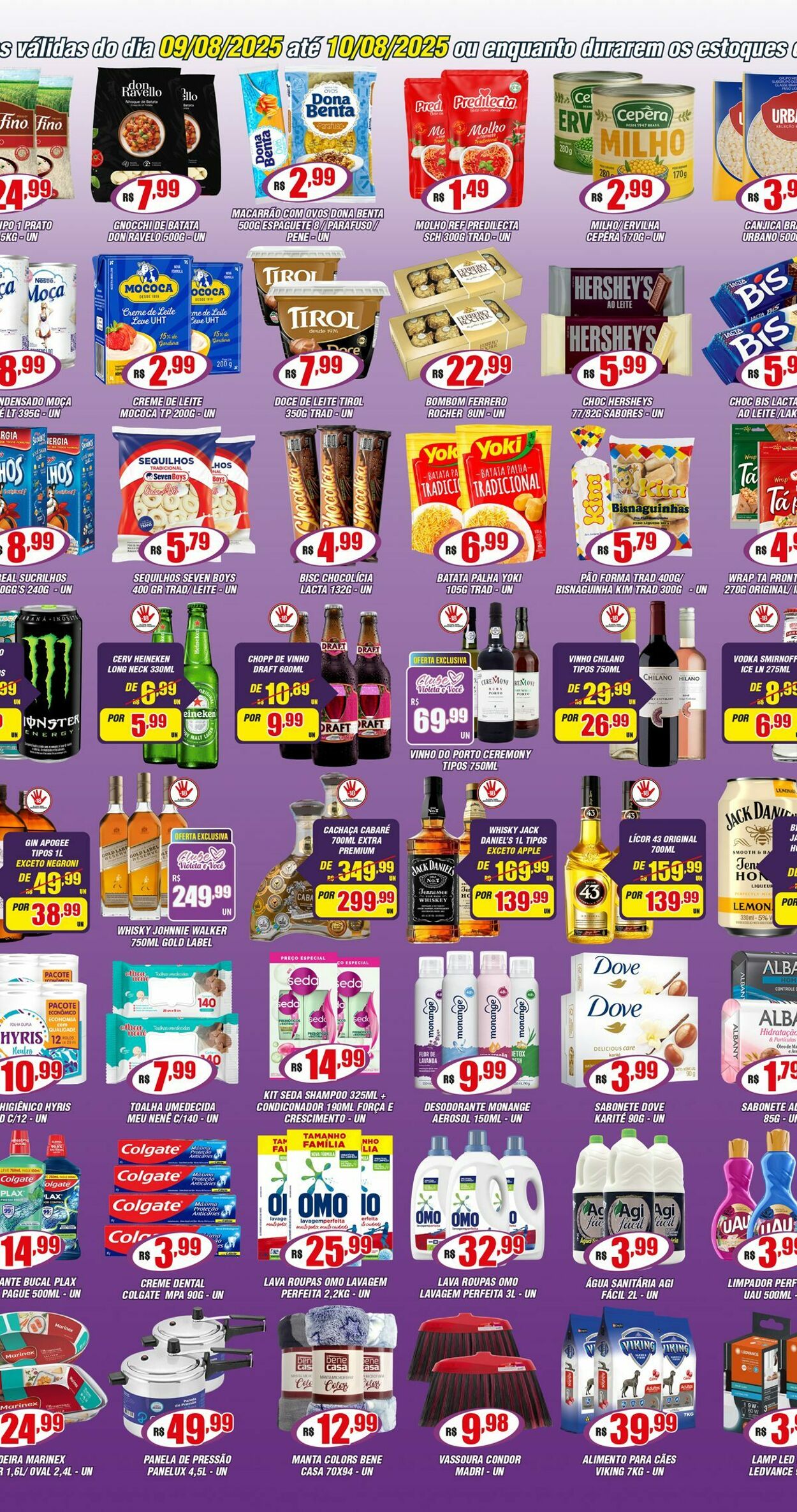 Folheto Violeta Supermercados 11.08.2025 - 11.08.2025
