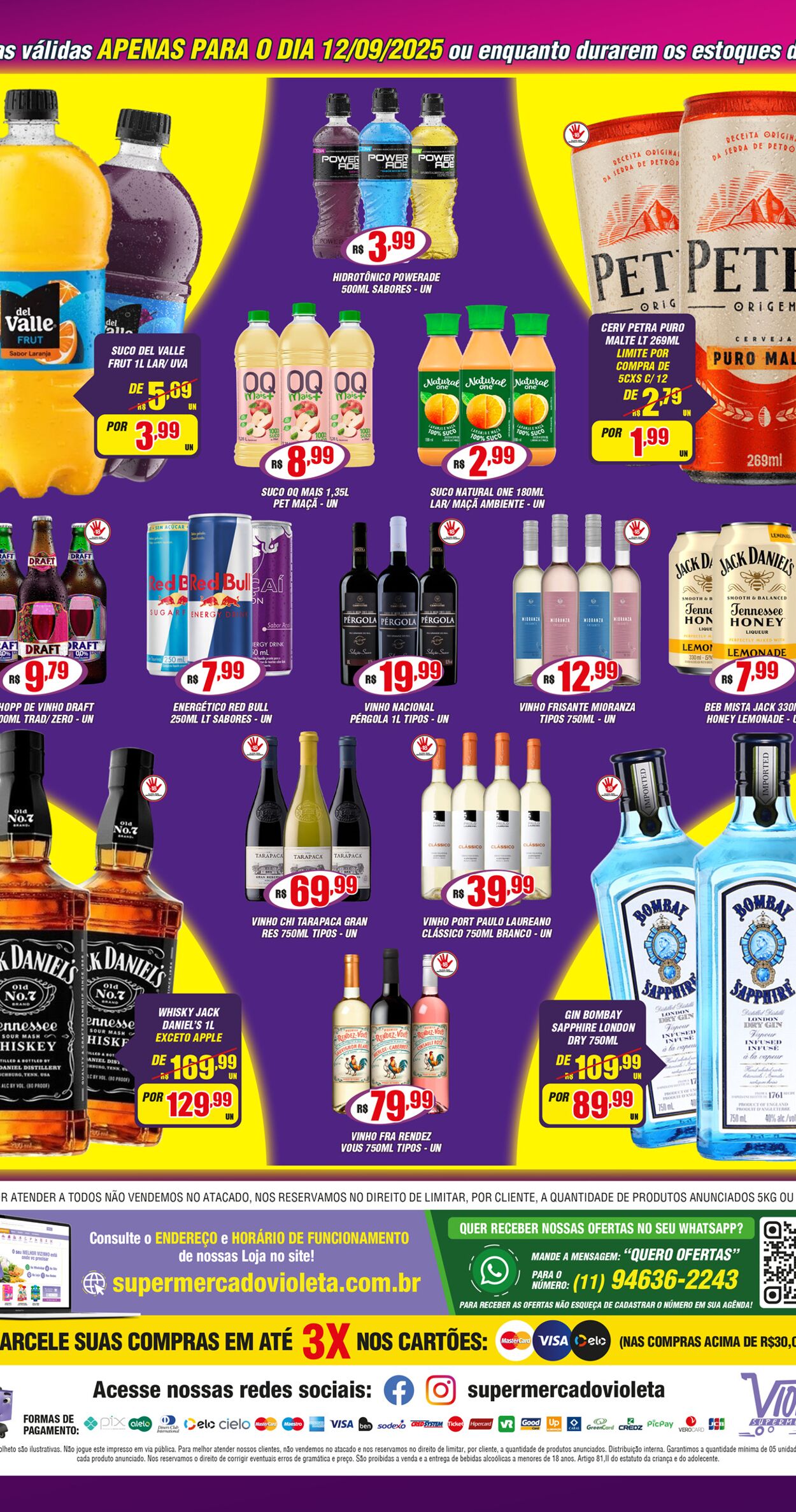 Folheto Violeta Supermercados 12.09.2025 - 12.09.2025