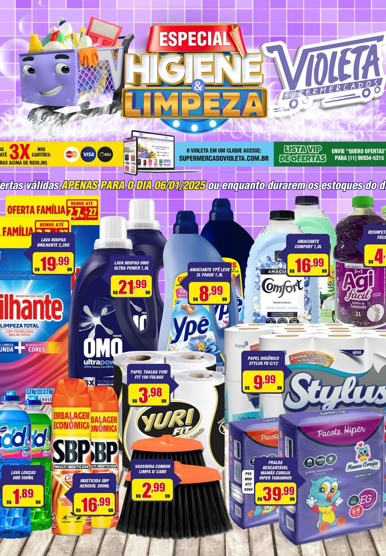 Folheto Violeta Supermercados 06.01.2025 - 06.01.2025