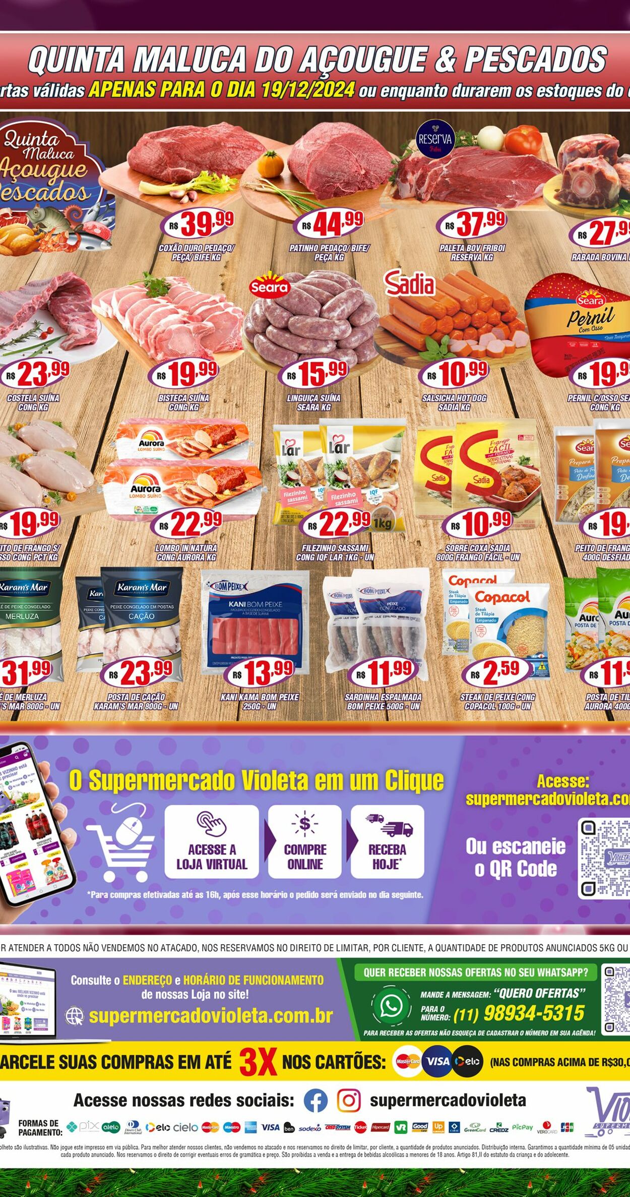 Folheto Violeta Supermercados 18.12.2024 - 18.12.2024