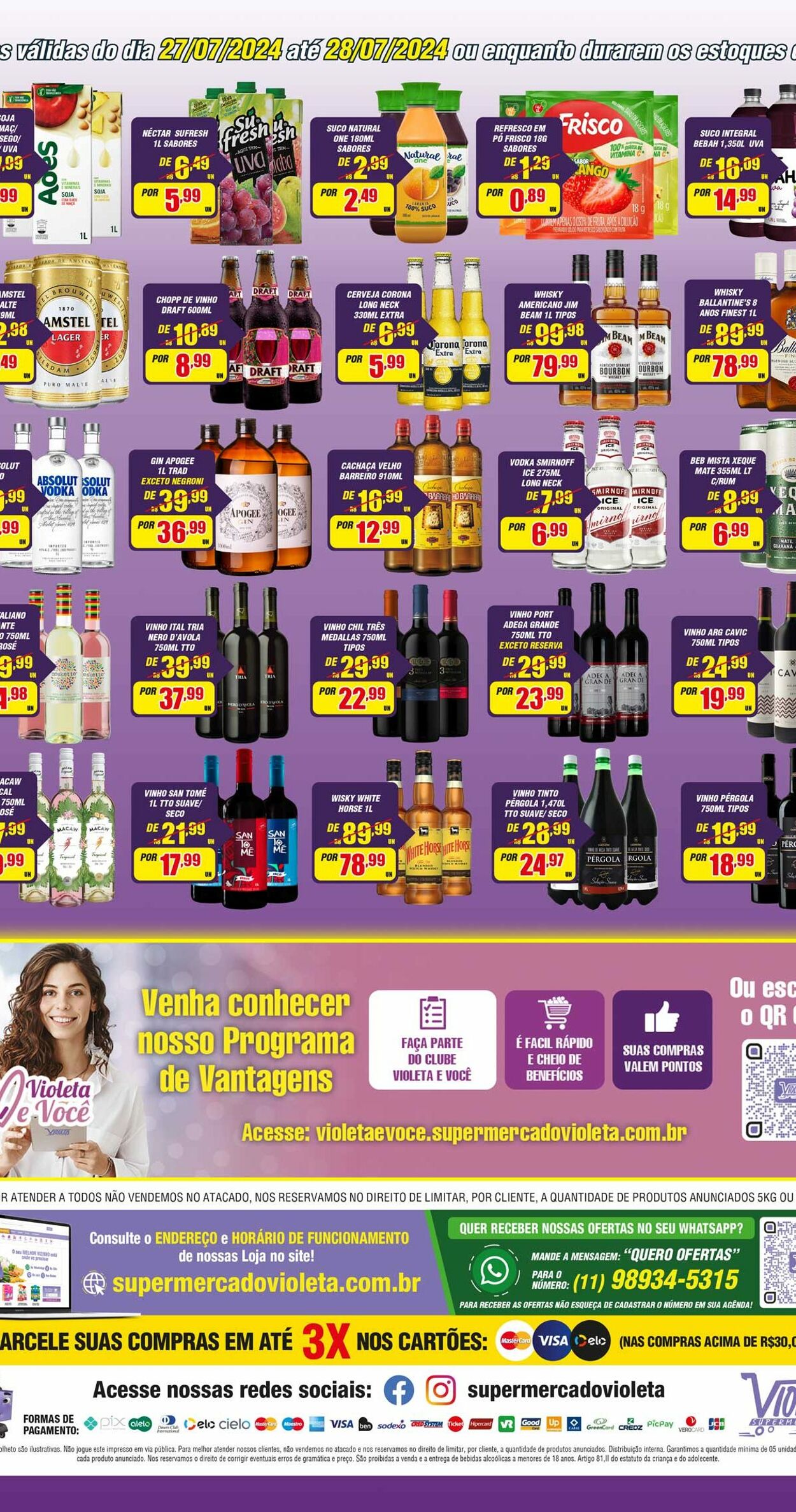 Folheto Violeta Supermercados 29.07.2024 - 29.07.2024