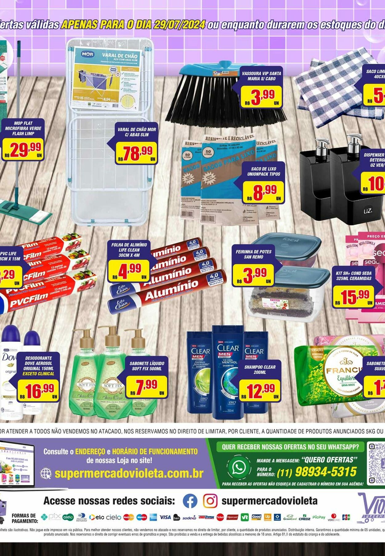 Folheto Violeta Supermercados 30.07.2024 - 30.07.2024