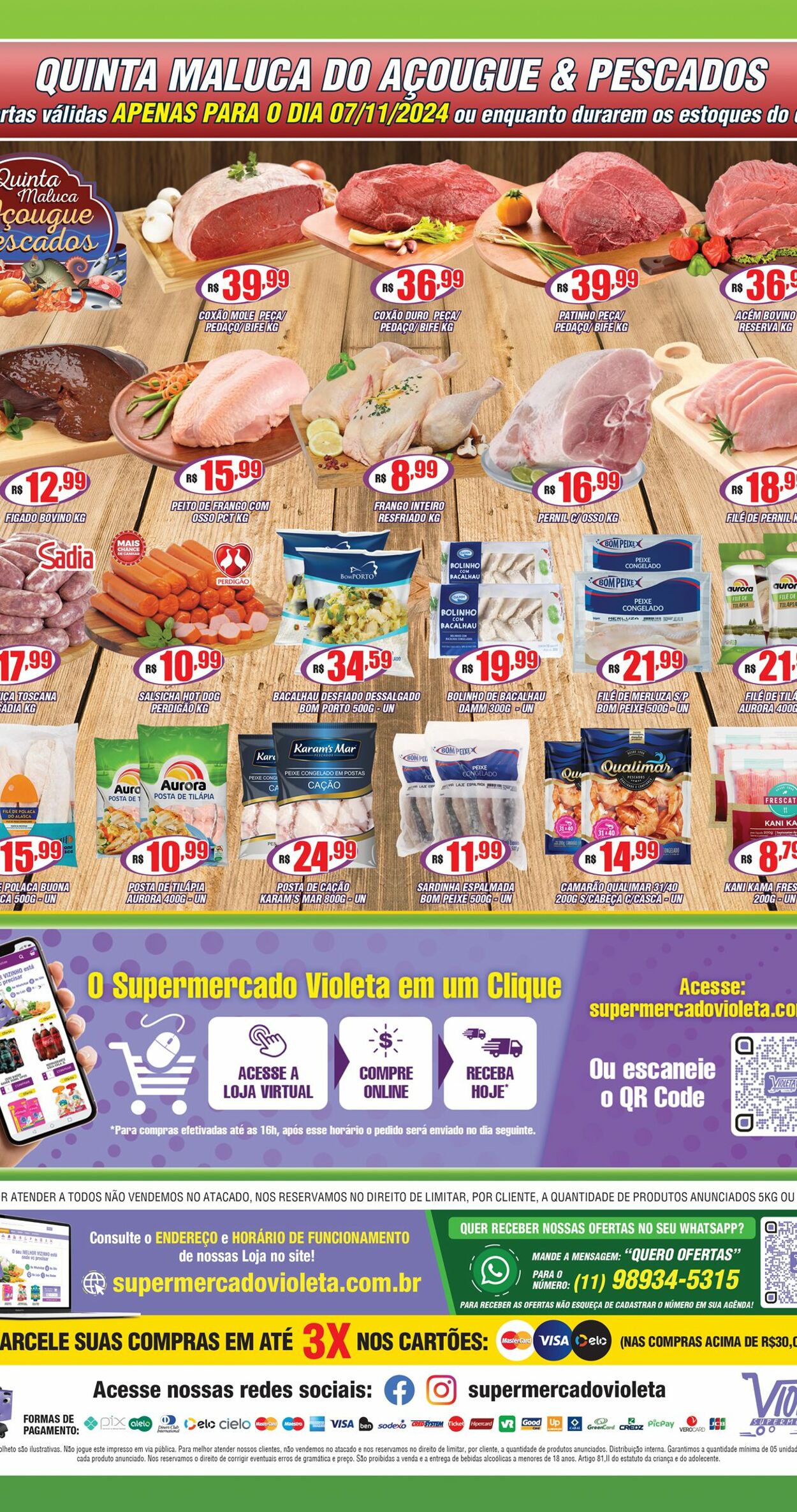 Folheto Violeta Supermercados 06.11.2024 - 06.11.2024