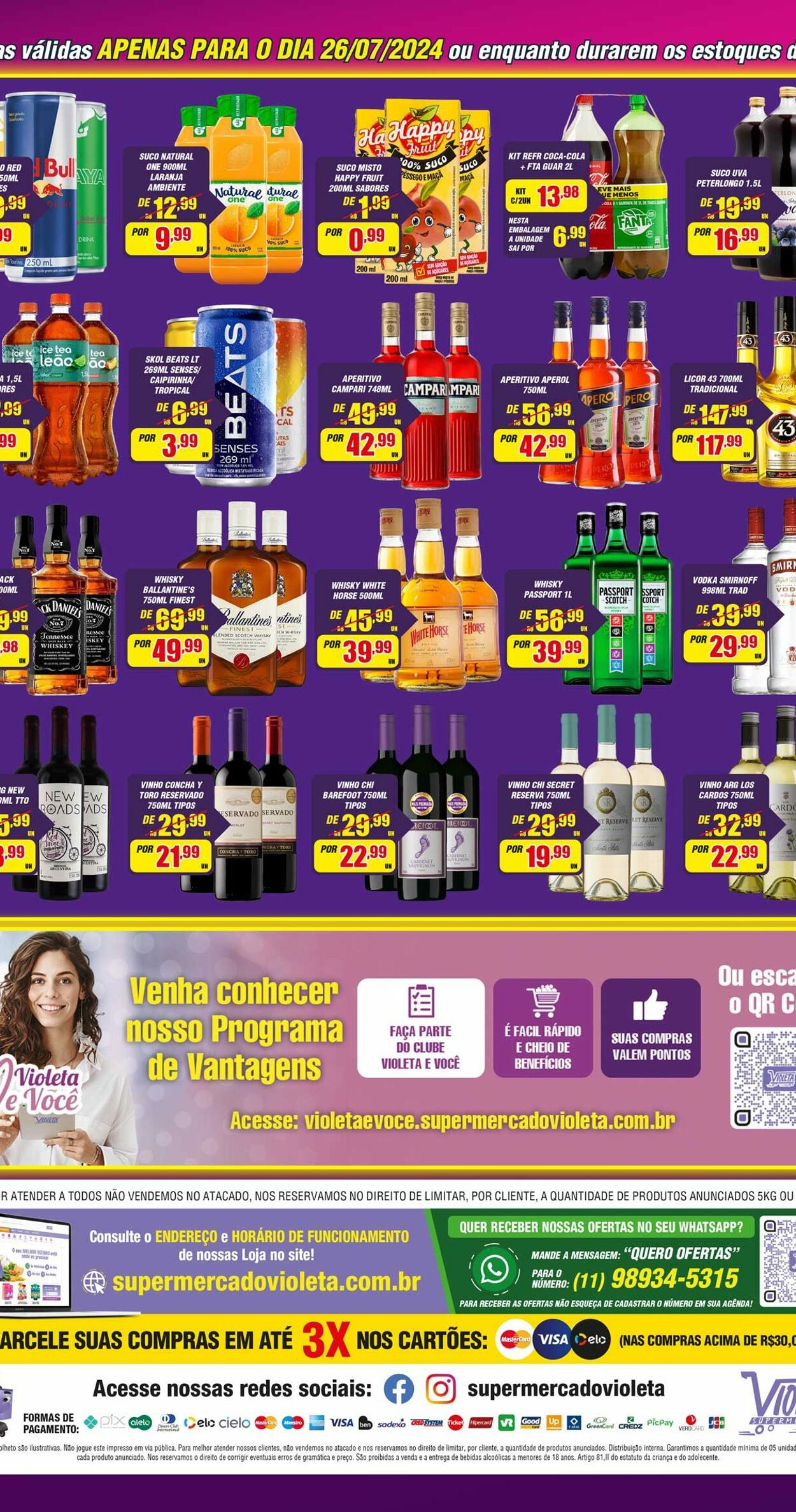 Folheto Violeta Supermercados 26.07.2024 - 26.07.2024