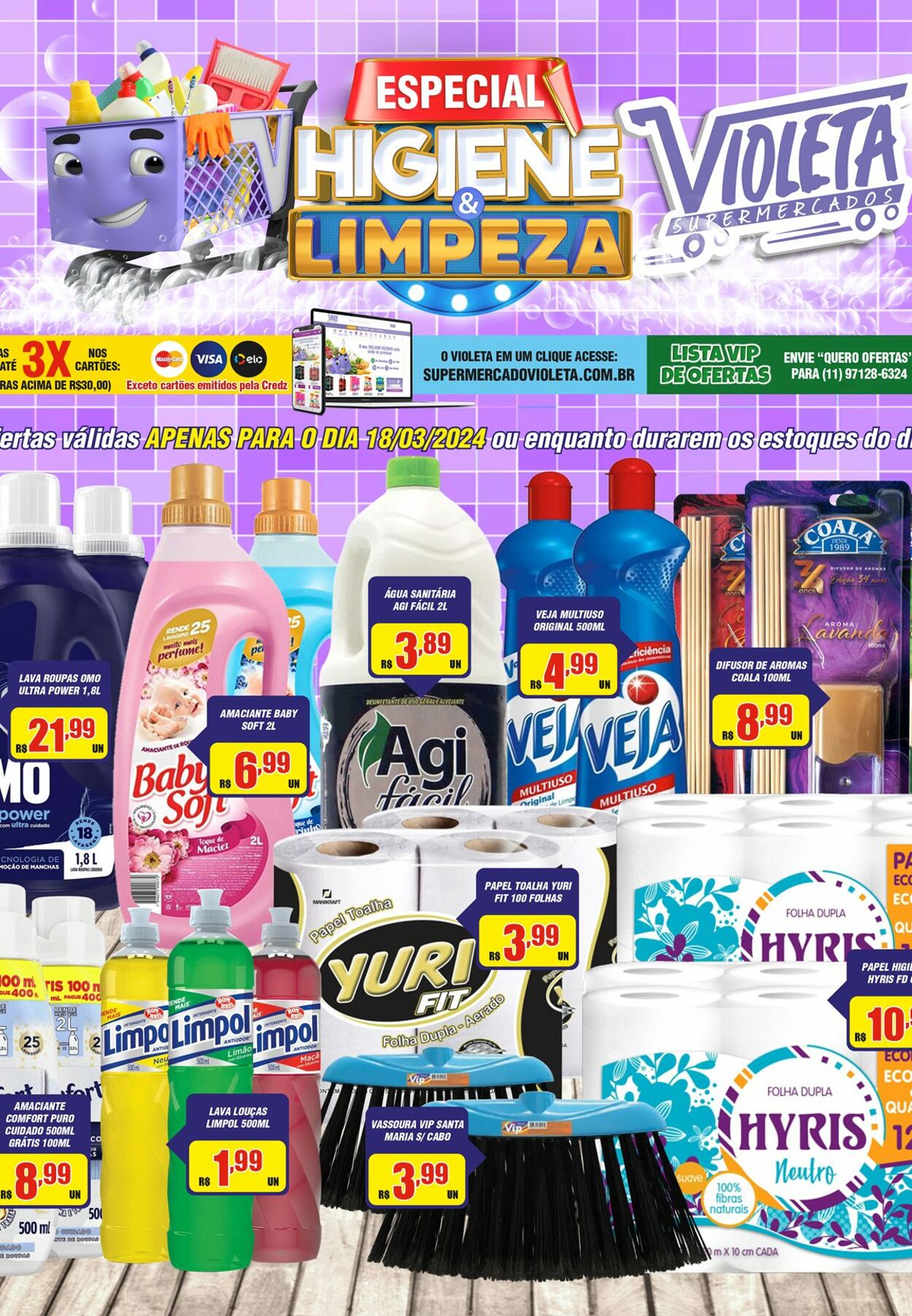 Folheto Violeta Supermercados 18.03.2024 - 18.03.2024