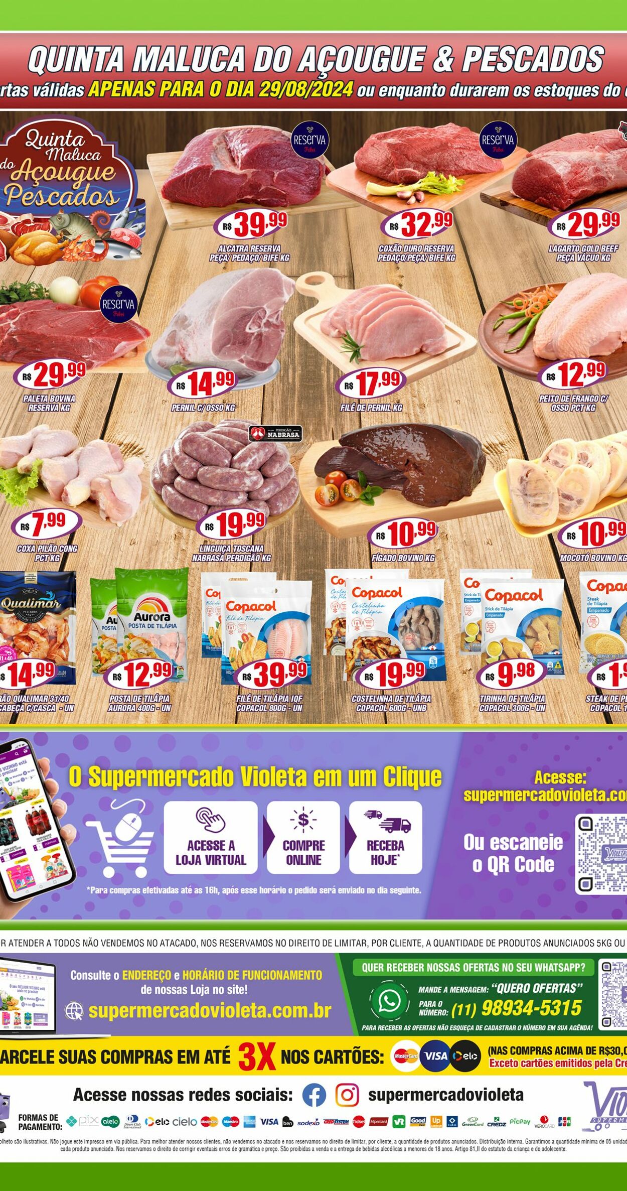 Folheto Violeta Supermercados 29.08.2024 - 29.08.2024