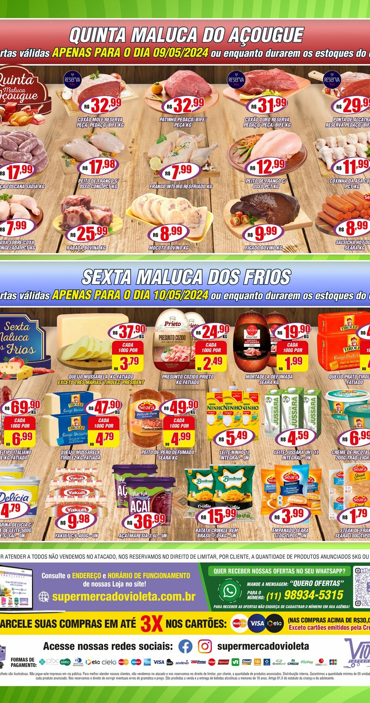 Folheto Violeta Supermercados 07.05.2024 - 08.05.2024