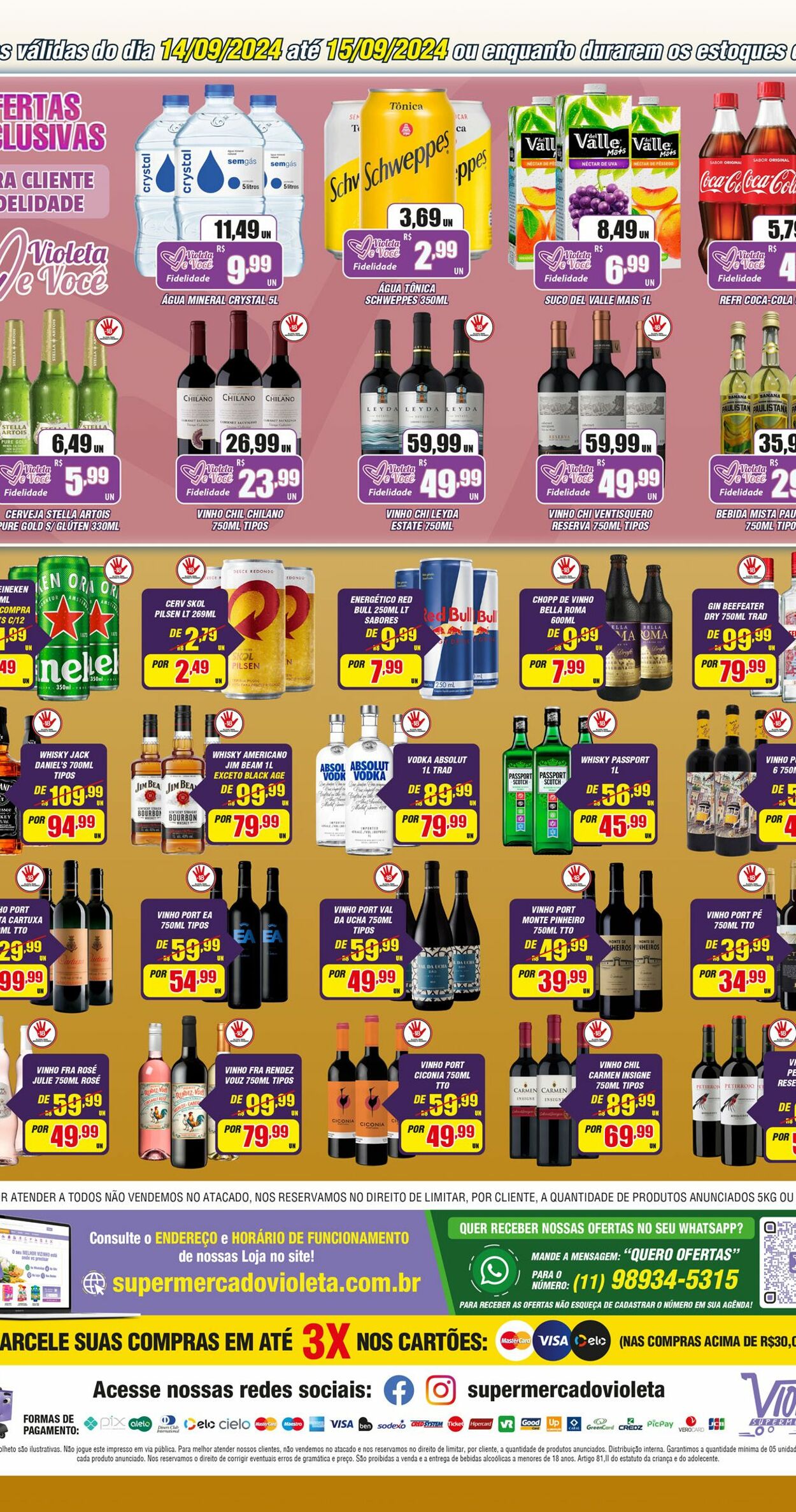 Folheto Violeta Supermercados 15.09.2024 - 15.09.2024