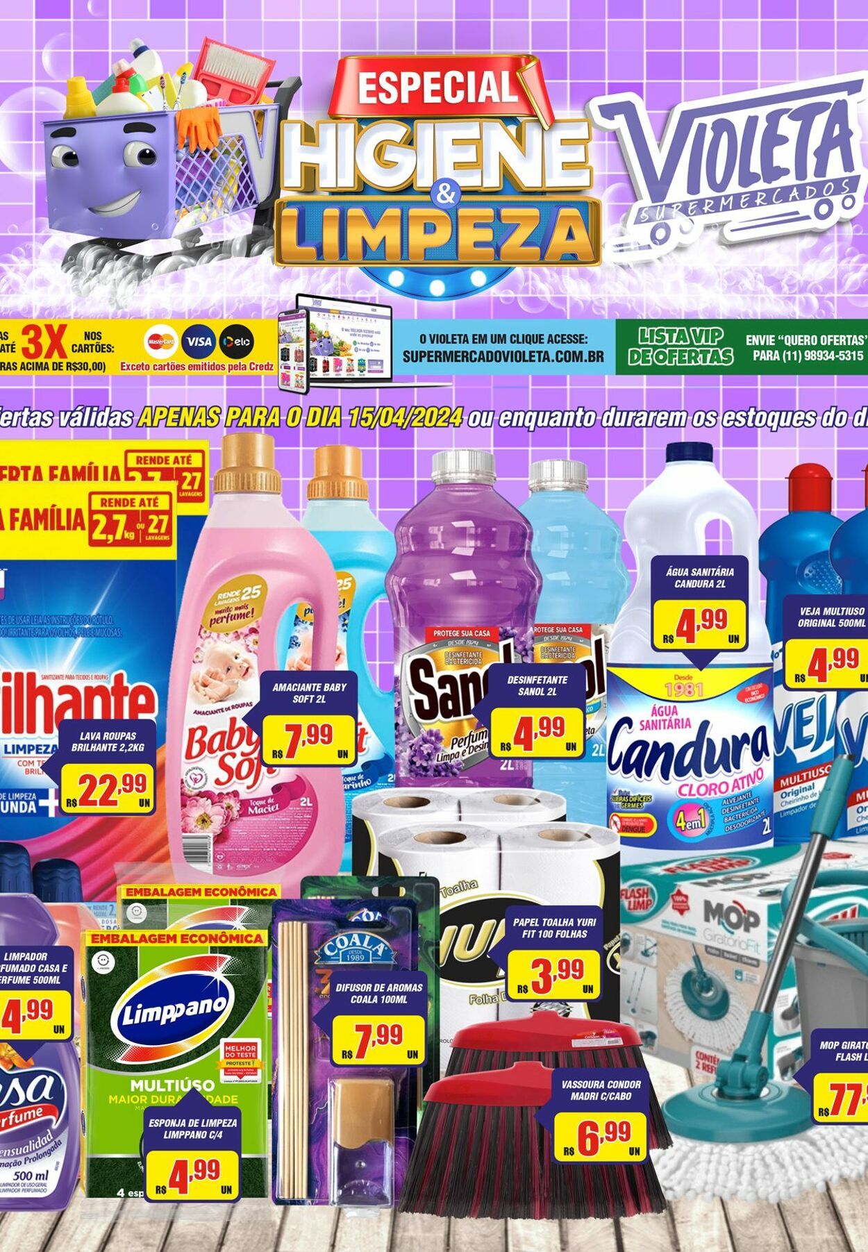 Folheto Violeta Supermercados 14.04.2024 - 15.04.2024