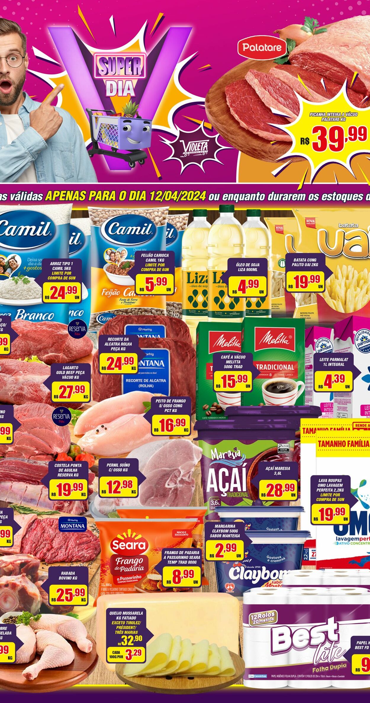 Folheto Violeta Supermercados 12.04.2024 - 12.04.2024