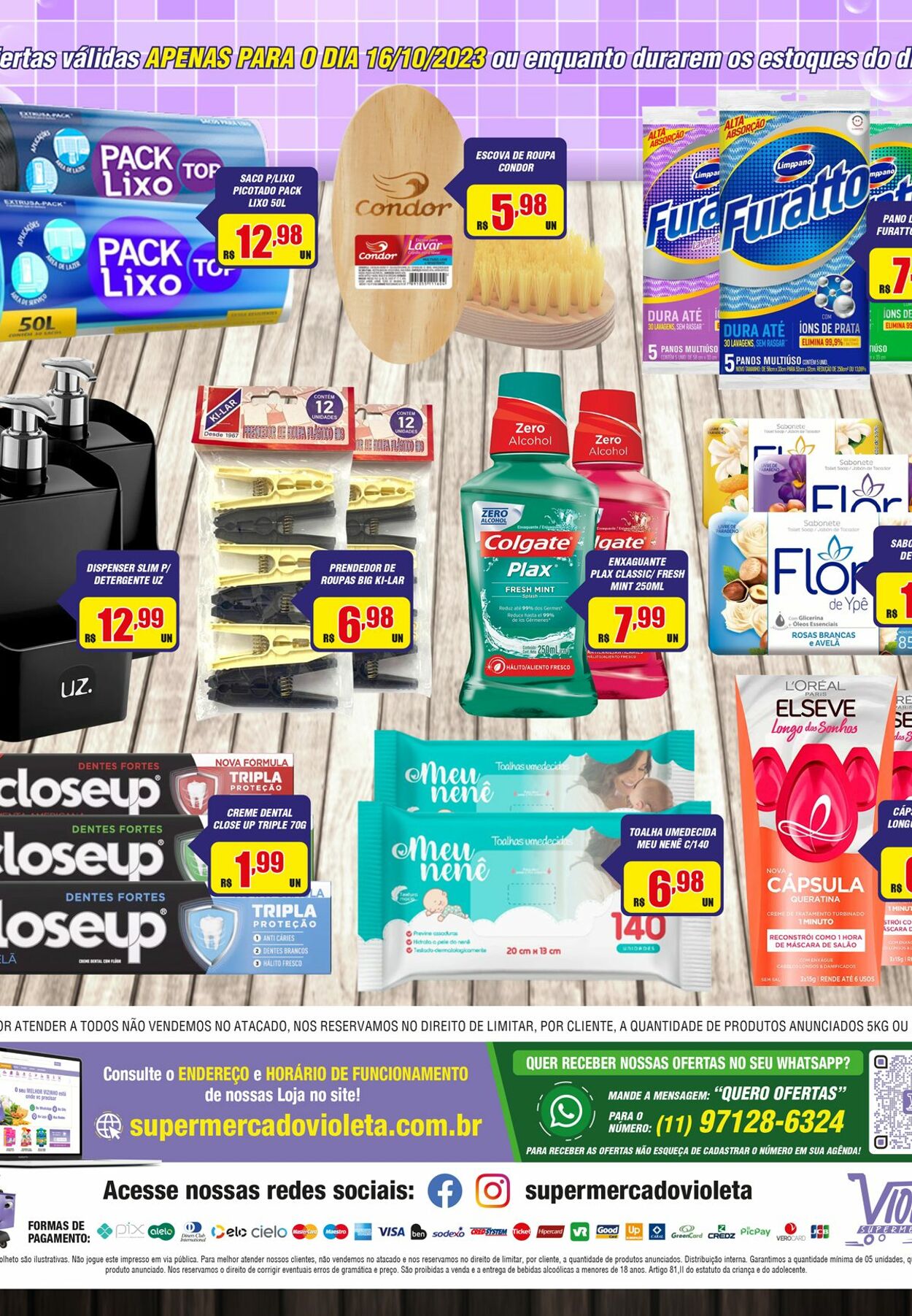 Folheto Violeta Supermercados 15.10.2023 - 16.10.2023