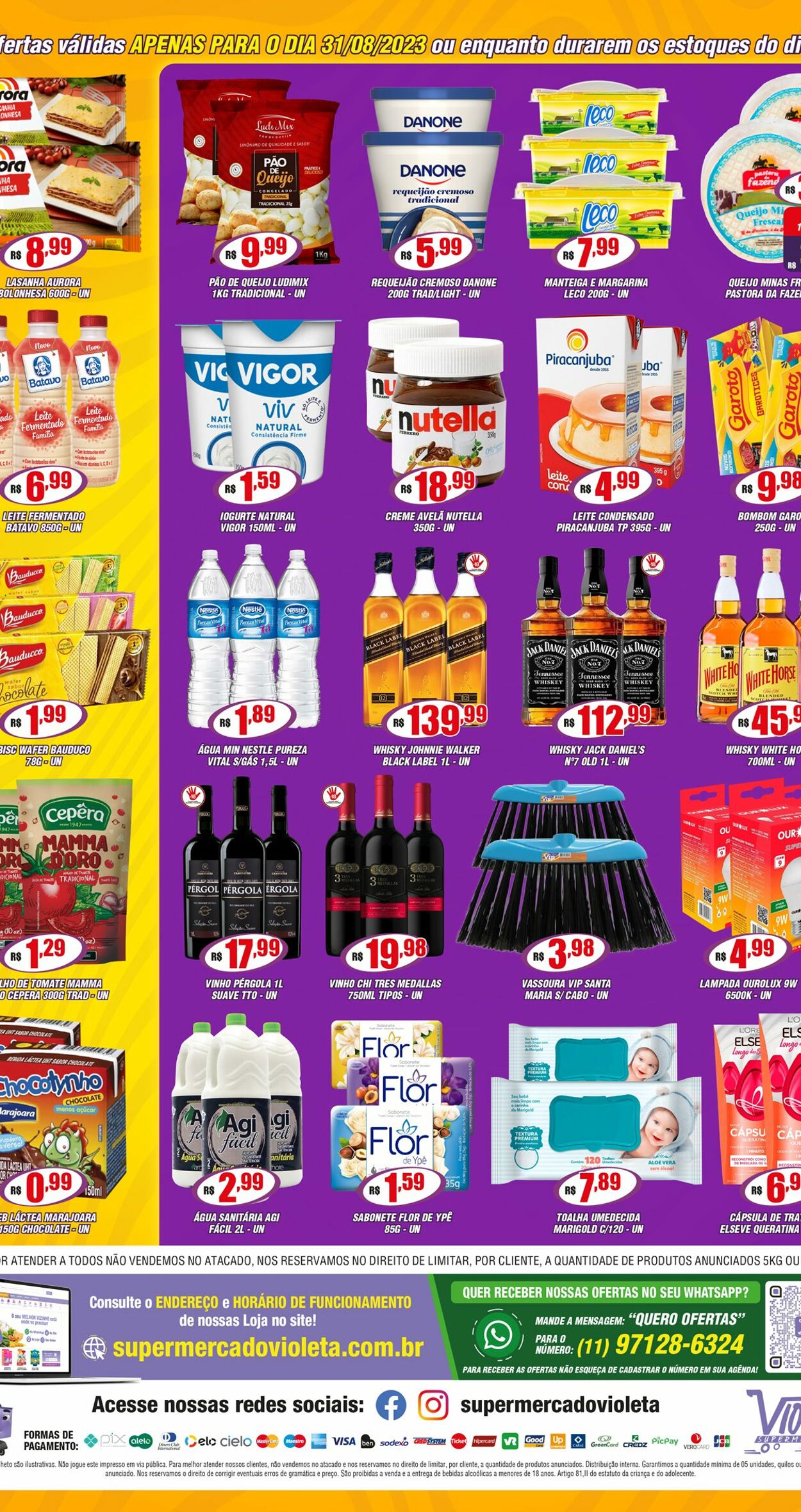 Folheto Violeta Supermercados 30.08.2023 - 31.08.2023