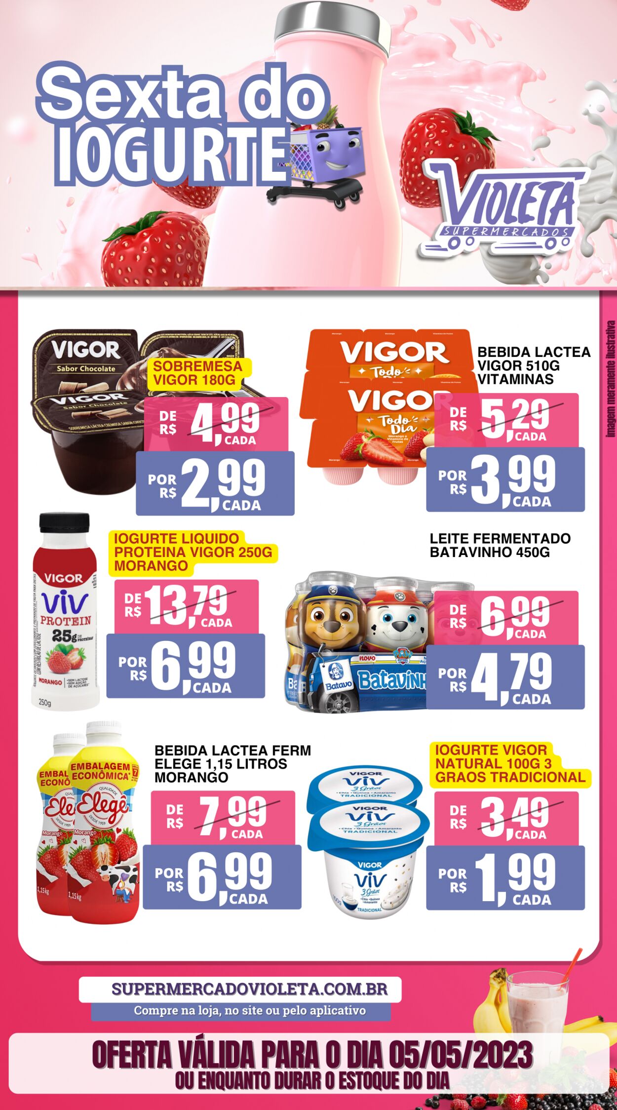Folheto Violeta Supermercados 05.05.2023 - 05.05.2023