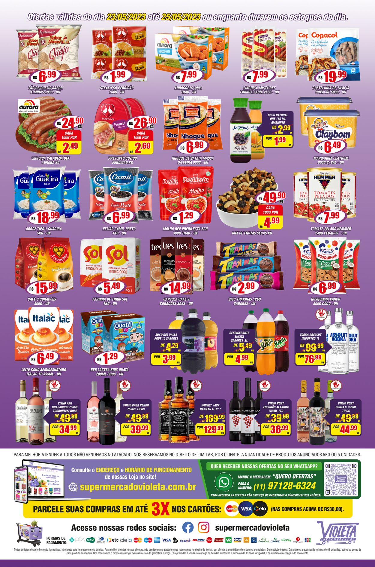 Folheto Violeta Supermercados 23.05.2023 - 25.05.2023