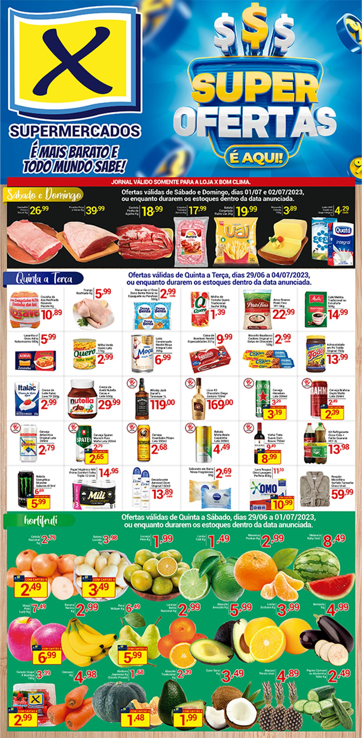 Folheto X Supermercados 29.06.2023 - 04.07.2023