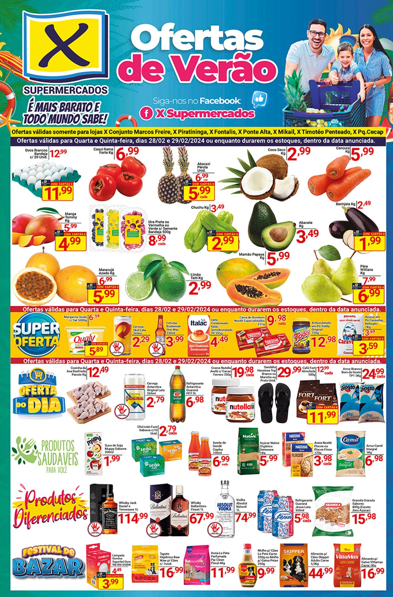 Folheto X Supermercados 28.02.2024 - 29.02.2024