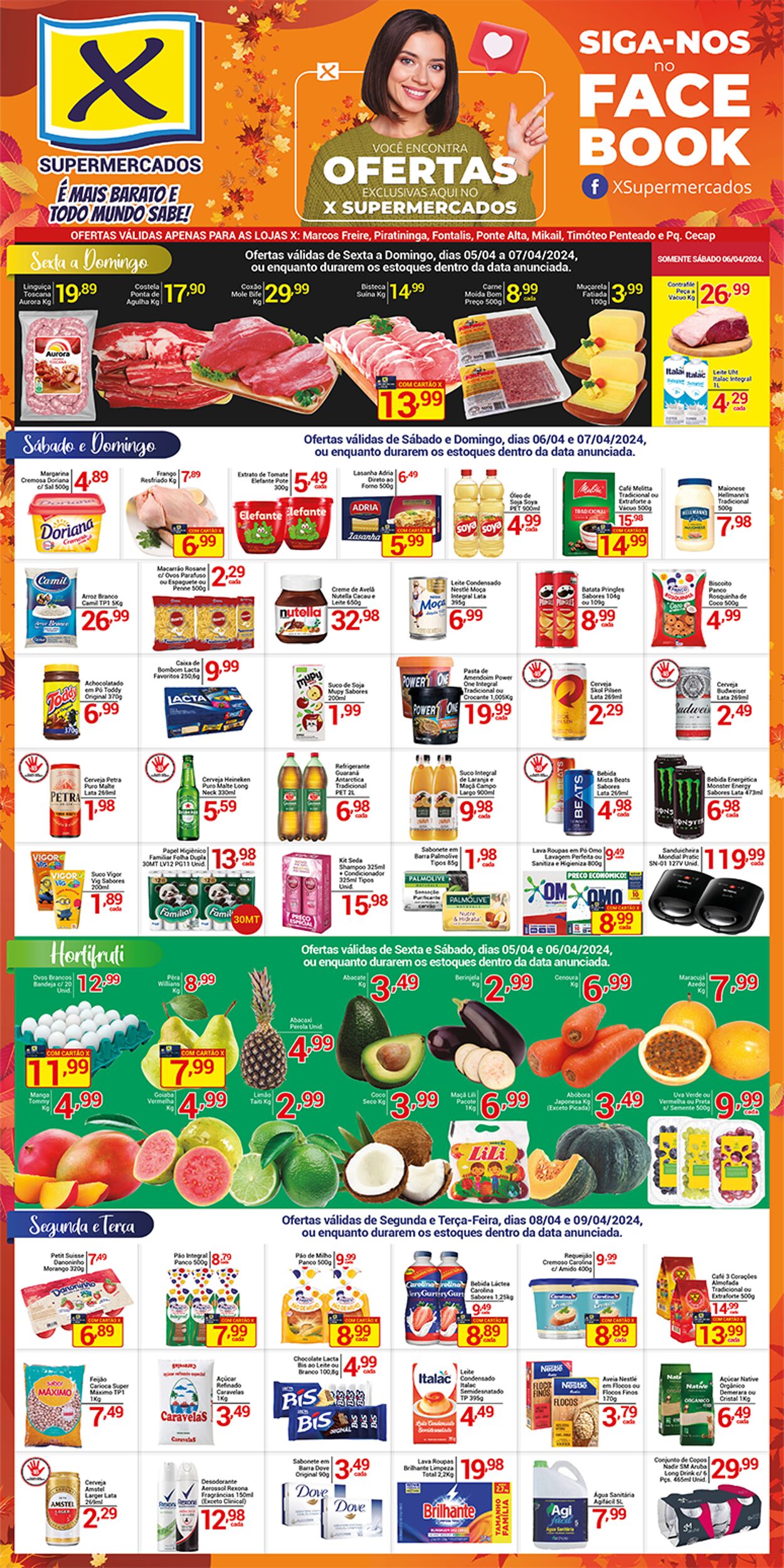 Folheto X Supermercados 08.04.2024 - 09.04.2024