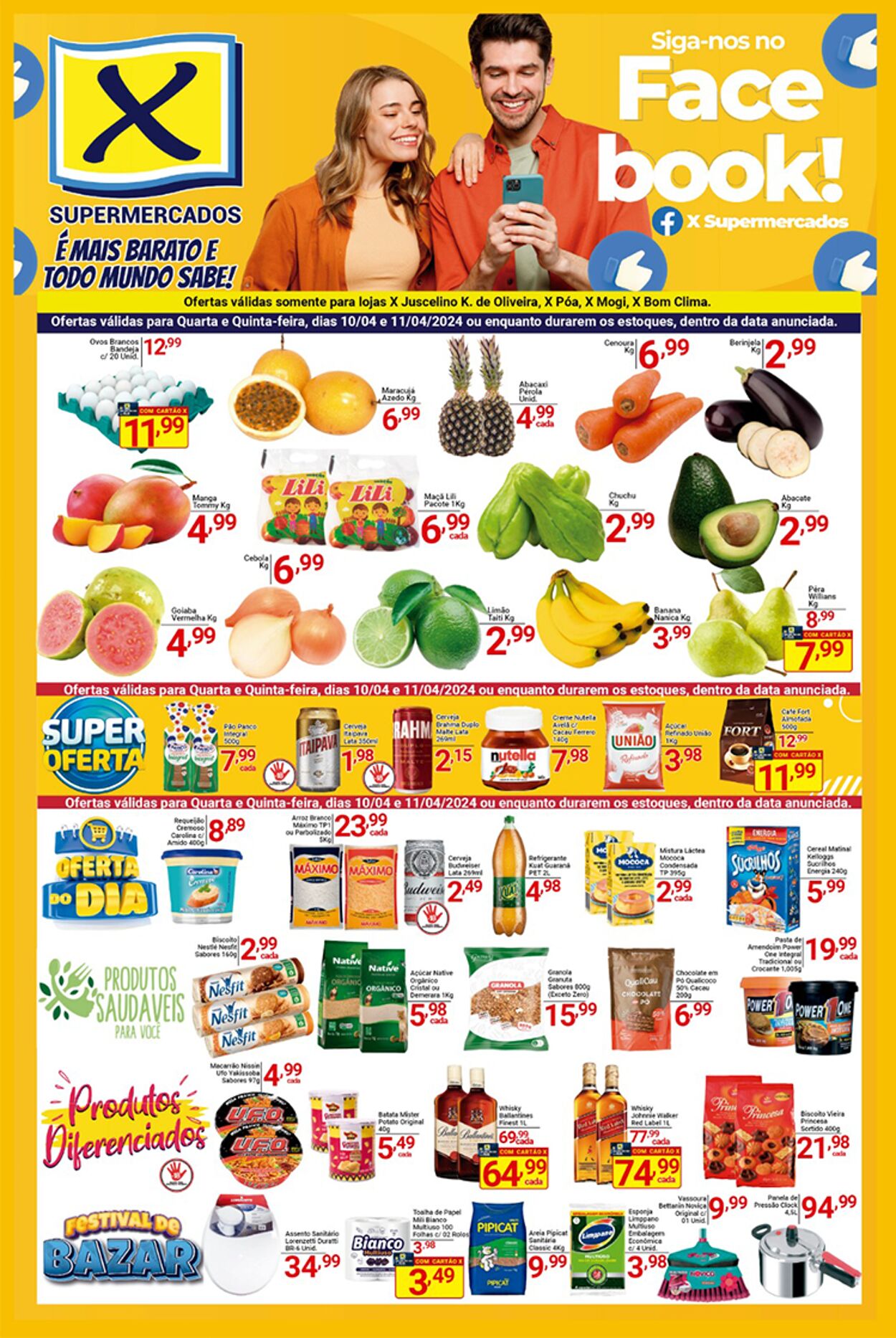 Folheto X Supermercados 11.04.2024 - 11.04.2024
