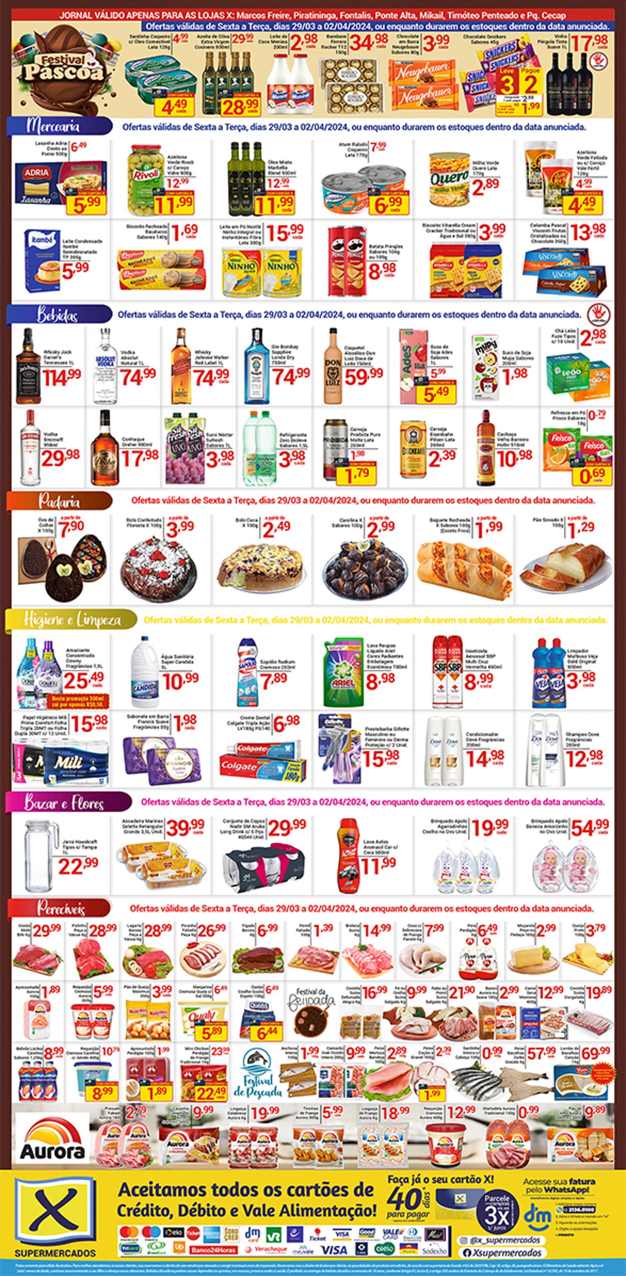 Folheto X Supermercados 29.03.2024 - 31.03.2024