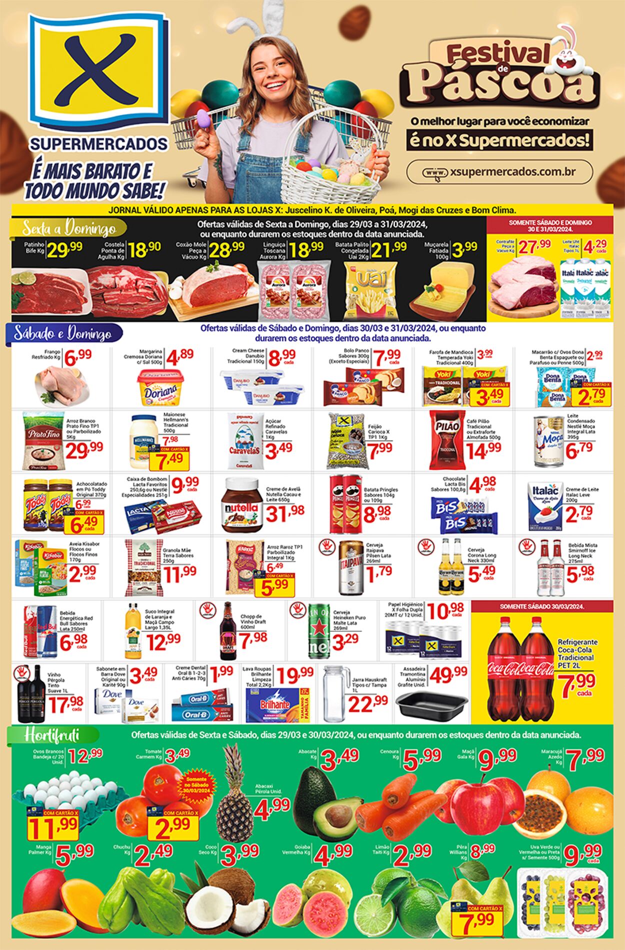 Folheto X Supermercados 29.03.2024 - 31.03.2024