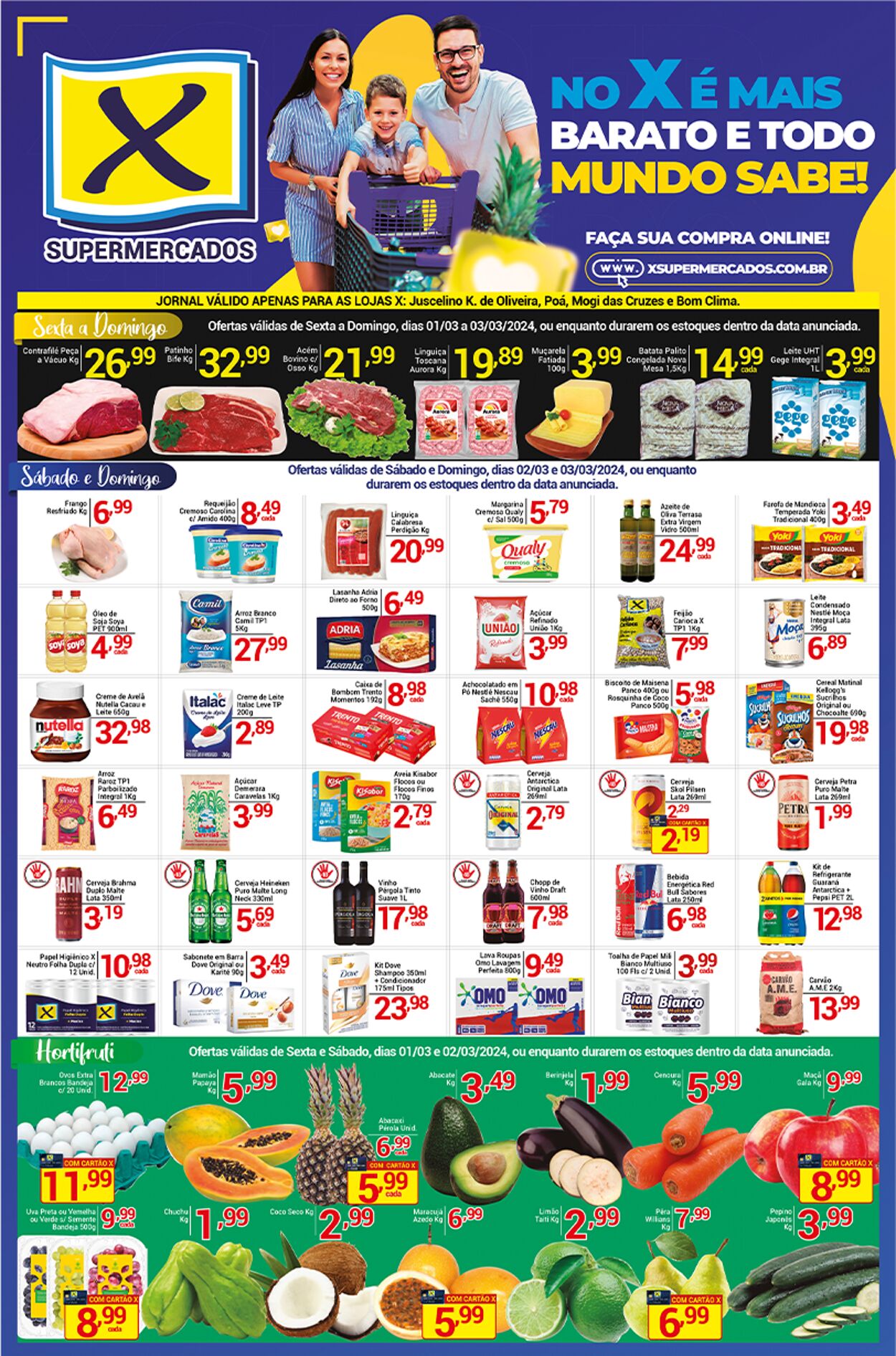 Folheto X Supermercados 01.03.2024 - 04.03.2024