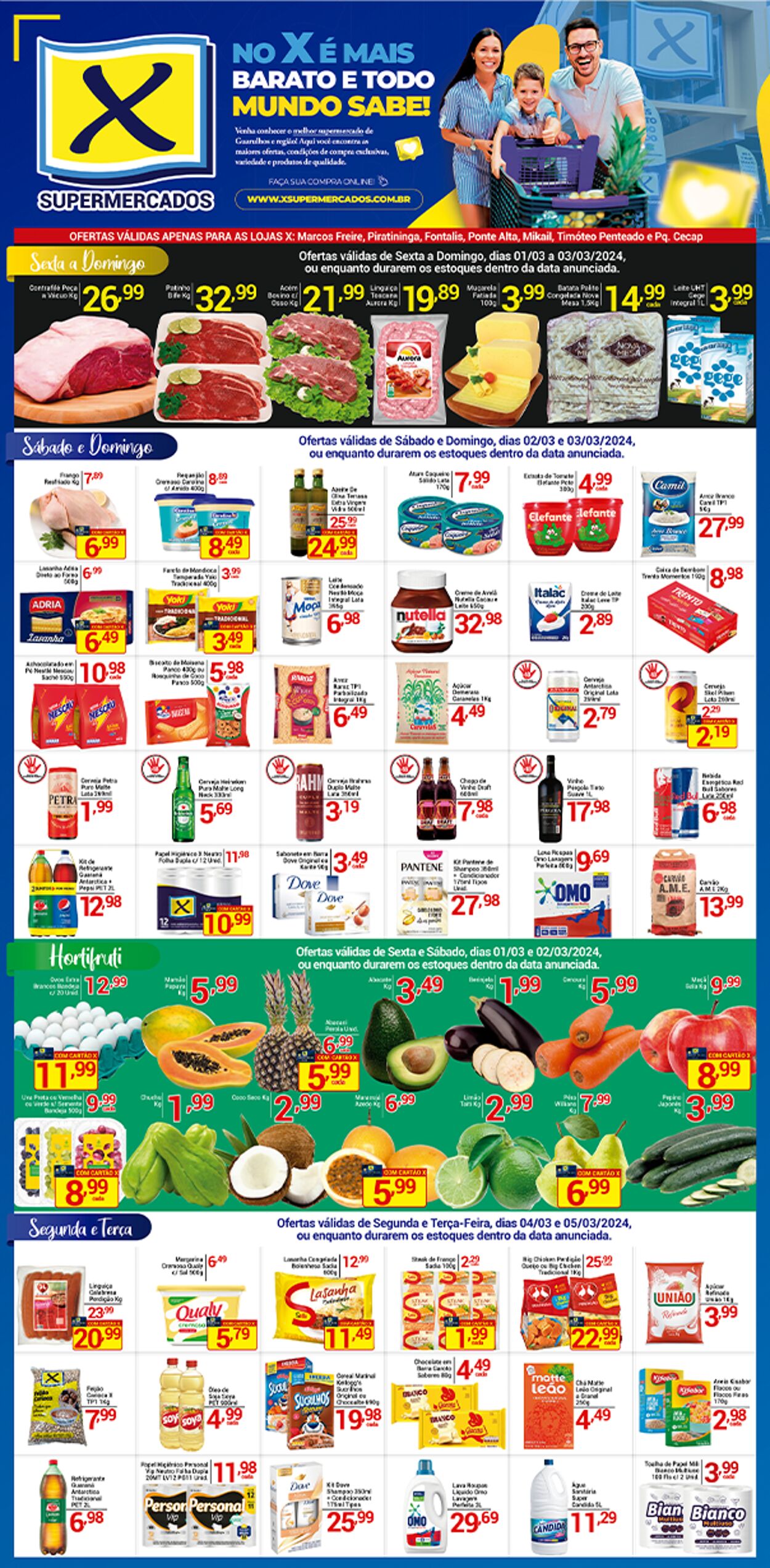 Folheto X Supermercados 01.03.2024 - 04.03.2024