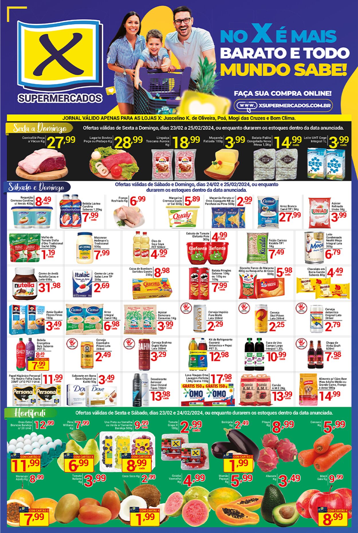 Folheto X Supermercados 23.02.2024 - 25.02.2024