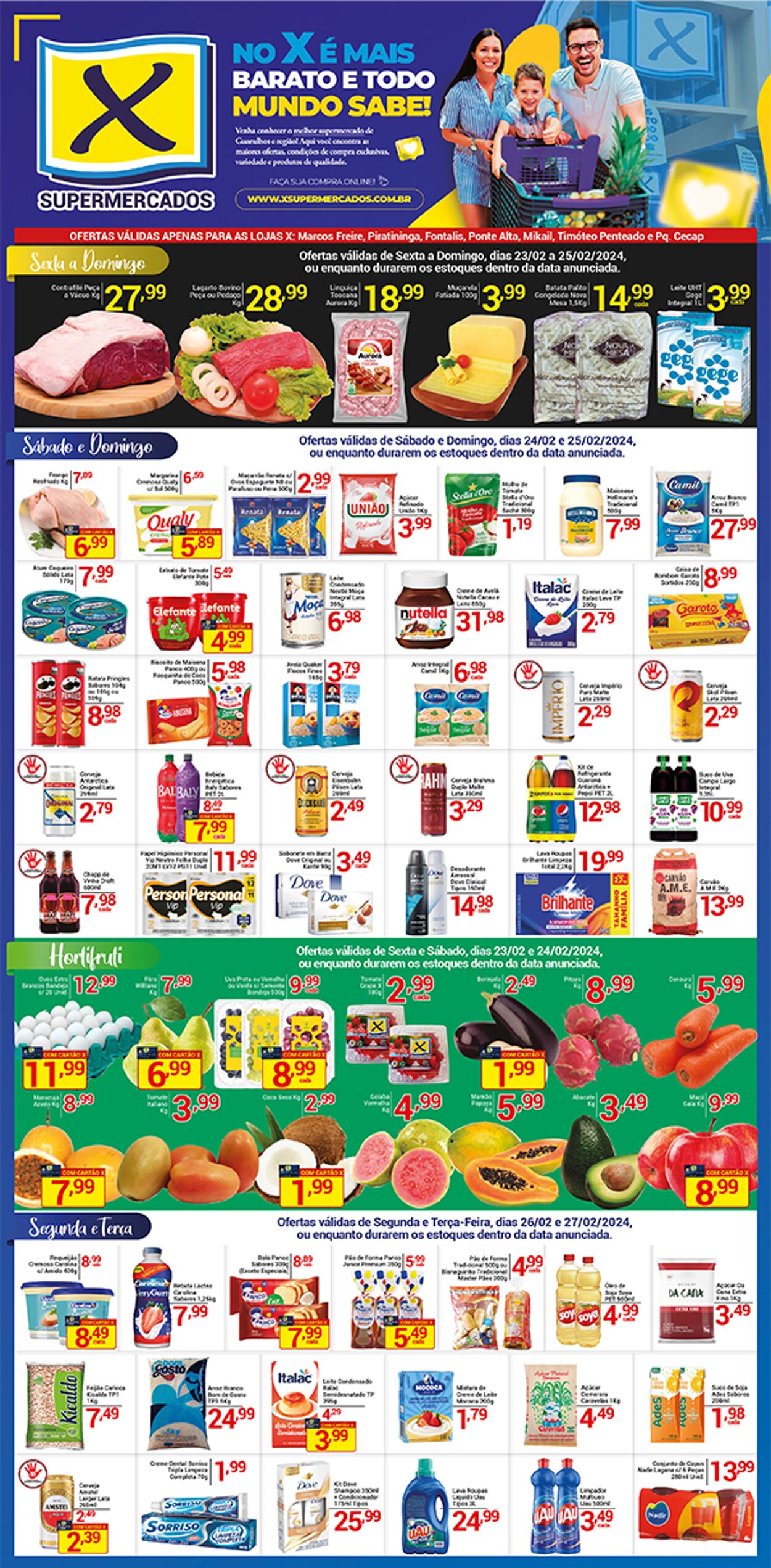 Folheto X Supermercados 23.02.2024 - 25.02.2024
