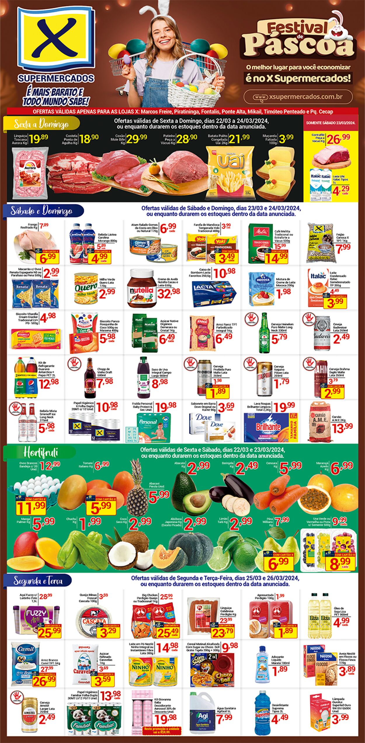 Folheto X Supermercados 25.03.2024 - 26.03.2024