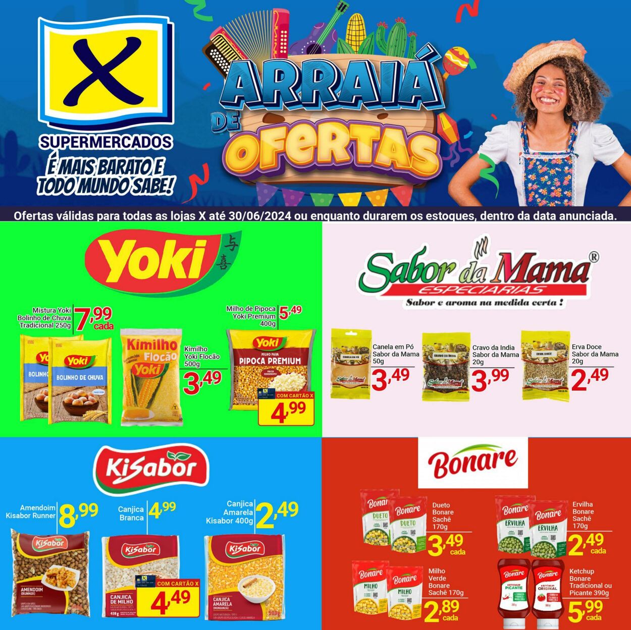 Folheto X Supermercados 17.06.2024 - 30.06.2024