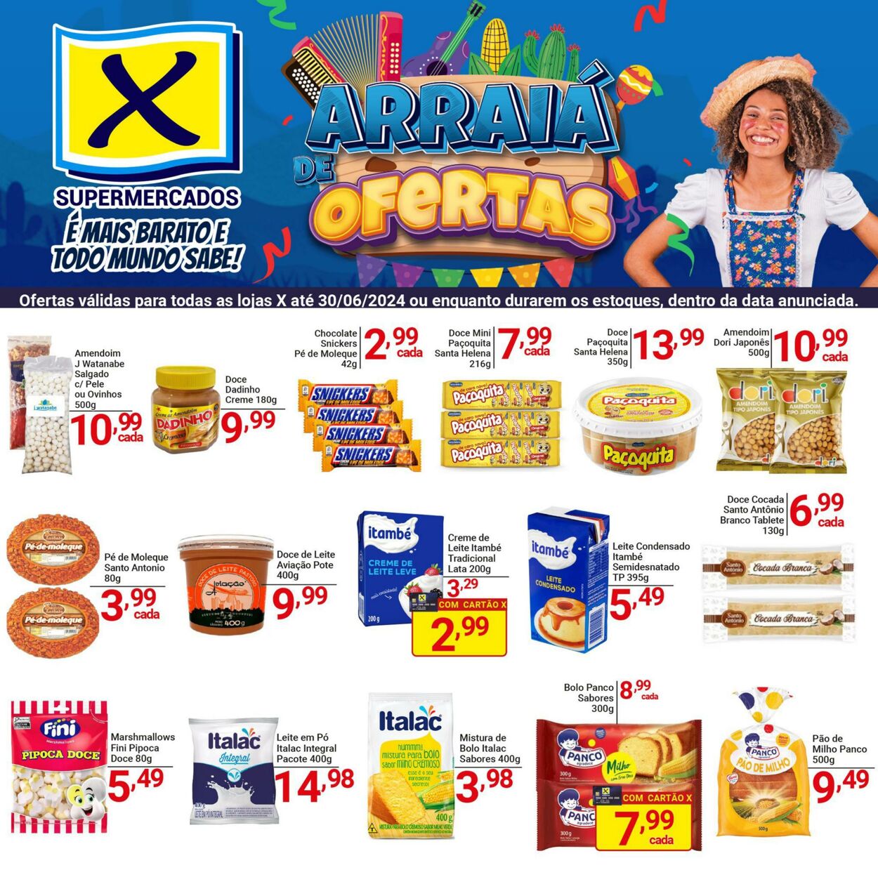 Folheto X Supermercados 17.06.2024 - 30.06.2024