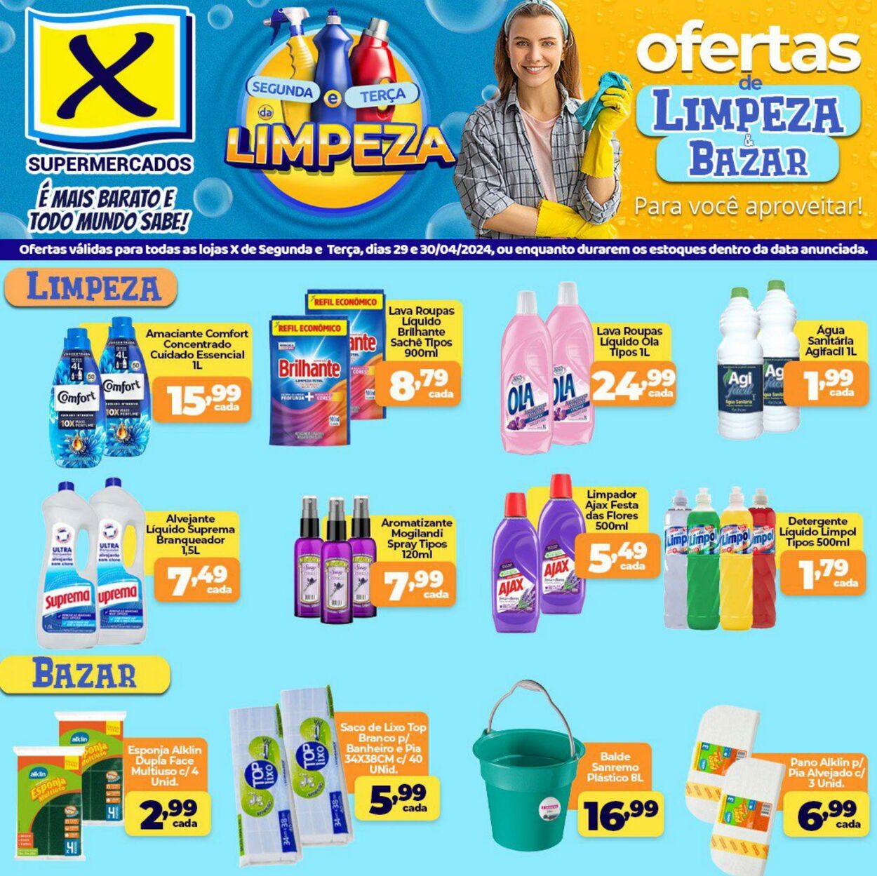 Folheto X Supermercados 29.04.2024 - 30.04.2024